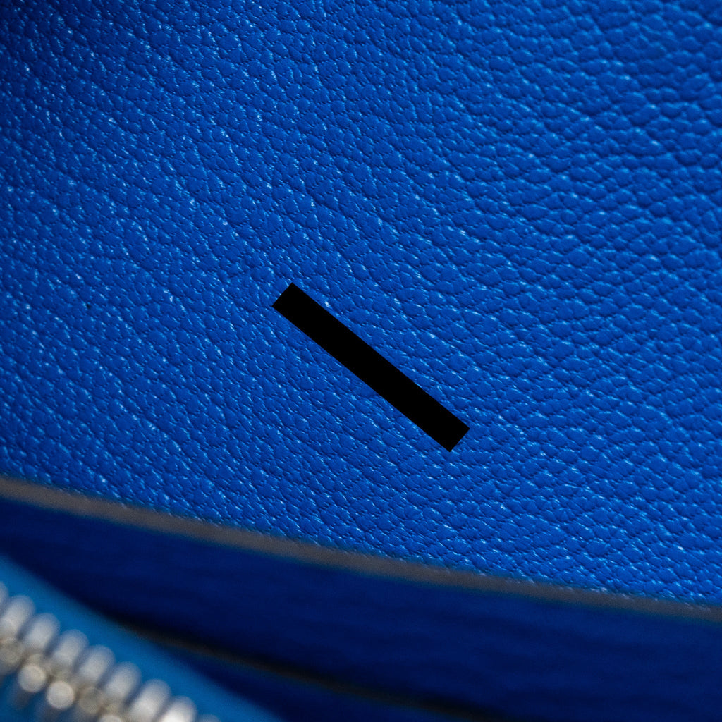 HERMES KELLY CLASSIC LONG WALLET CHÈVRE MYSORE BLUE HYDRA  SHW