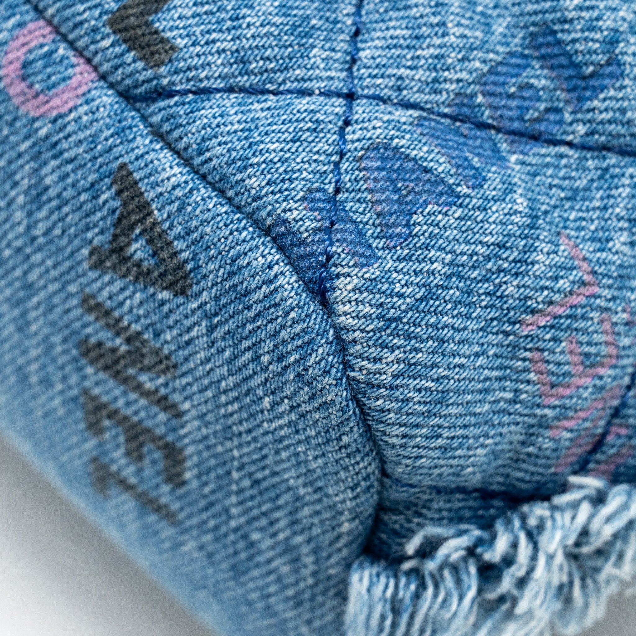 CHANEL SMALL BUCKET BAG DENIM BLUE LGHW (MICROCHIP)