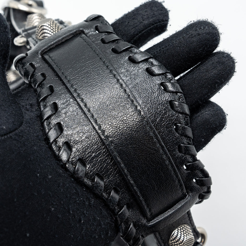 BALENCIAGA LE CARBO XS SHOULDER BAG LAMBSKIN BLACK SHW