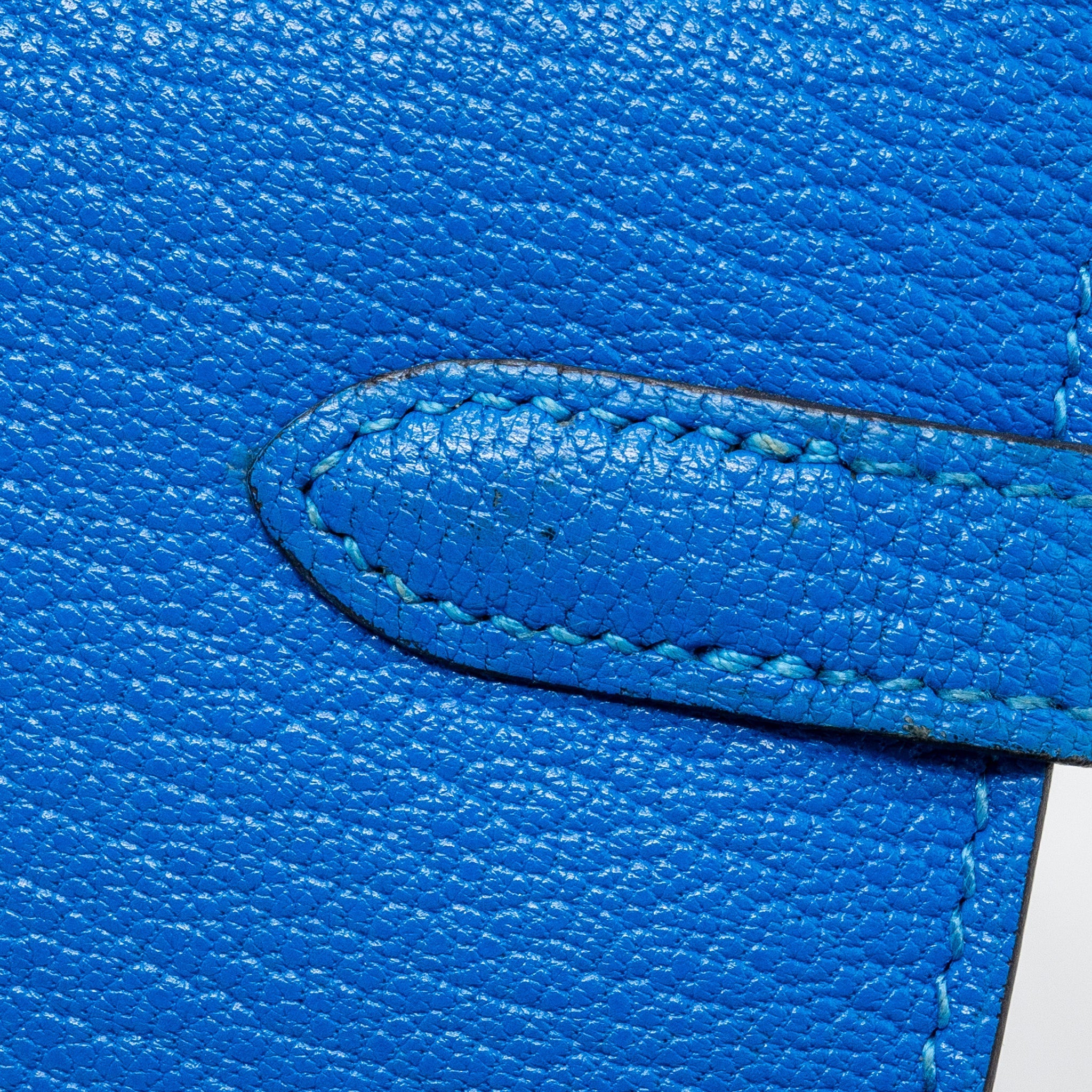 HERMES KELLY CLASSIC LONG WALLET CHÈVRE MYSORE BLUE HYDRA  SHW