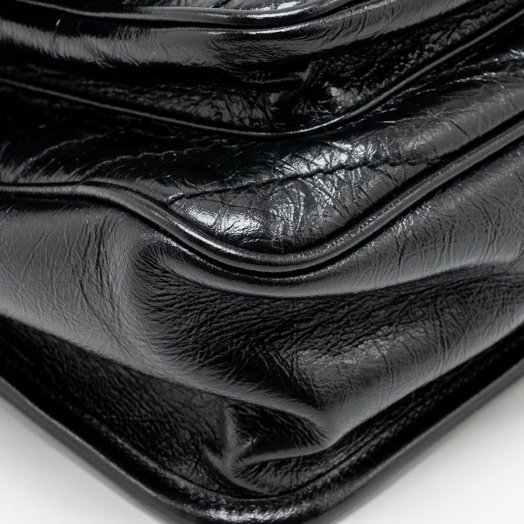 SAINT LAURENT/YSL MEDIUM NIKI CHAIN BAG VINTAGE CALFSKIN BLACK GHW