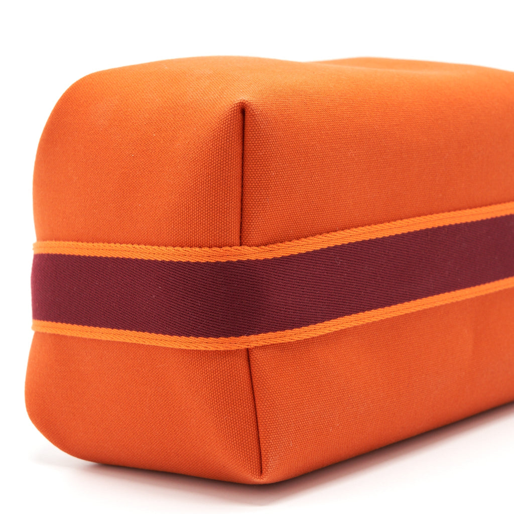 HERMES LARGE TROUSSE DE TOILETTE BRIDE A BRADC ORANGE FEU