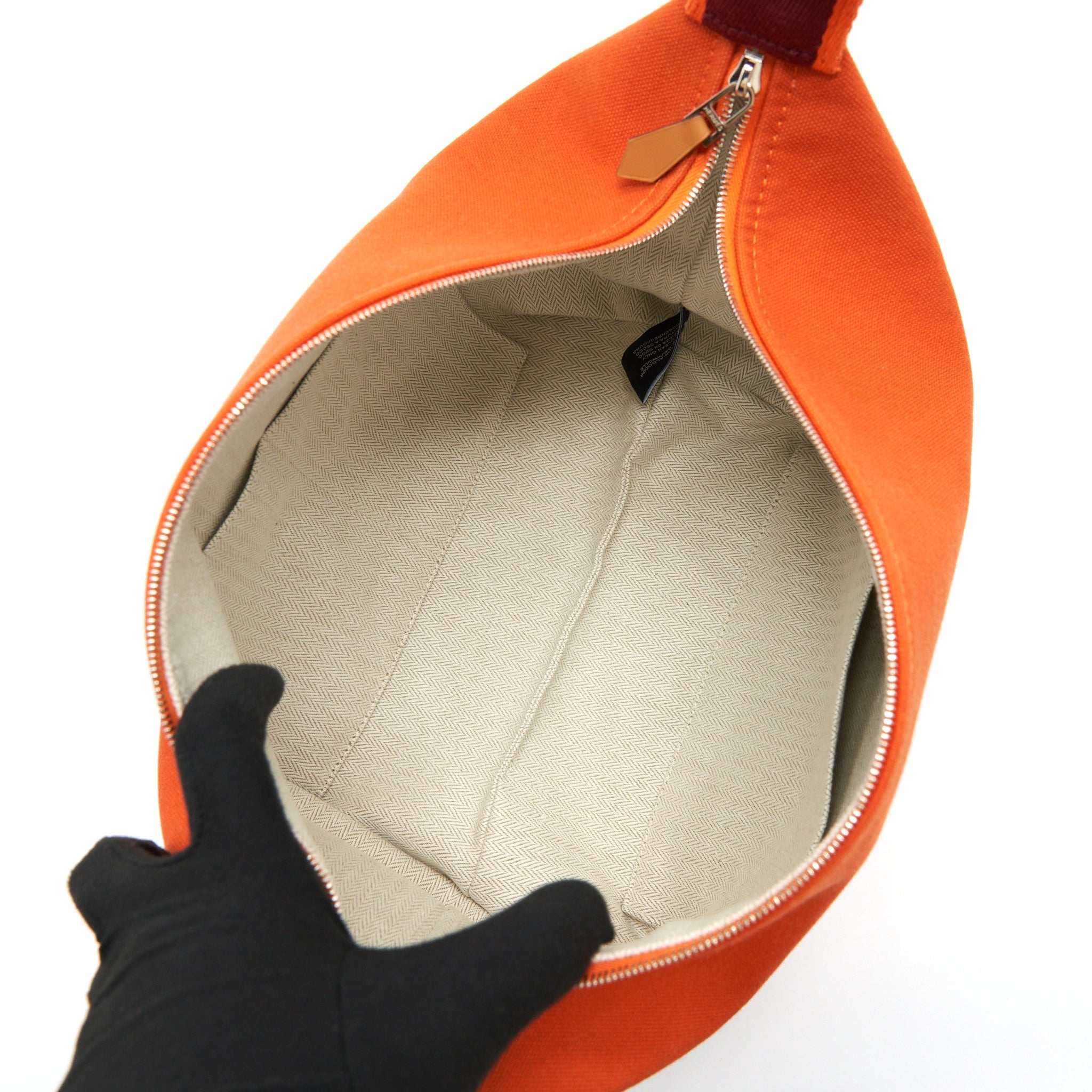 HERMES LARGE TROUSSE DE TOILETTE BRIDE A BRADC ORANGE FEU