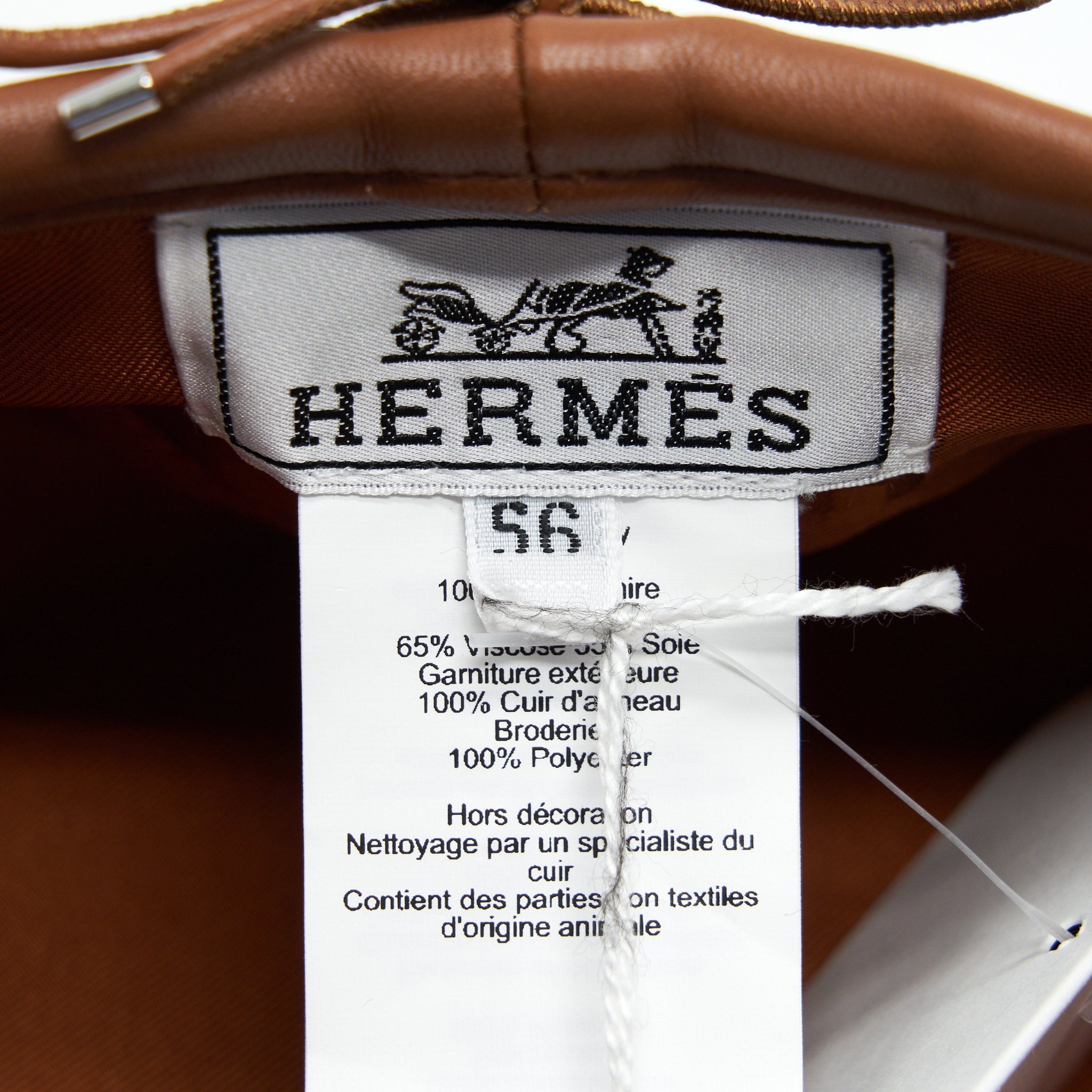 HERMES SAINT HONORE CHARMS BERET SIZE56