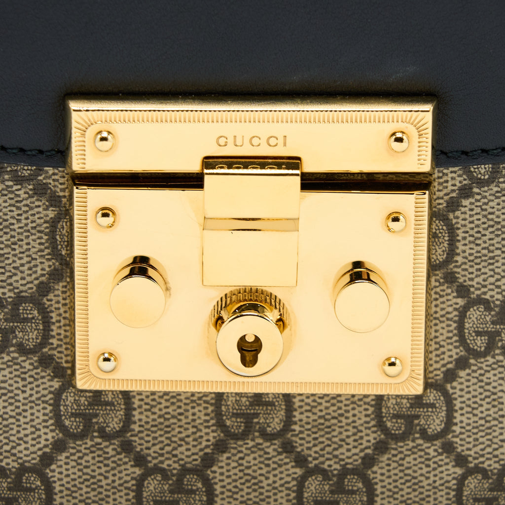 GUCCI WEB PADLOCK CROSSBODY BAG GHW
