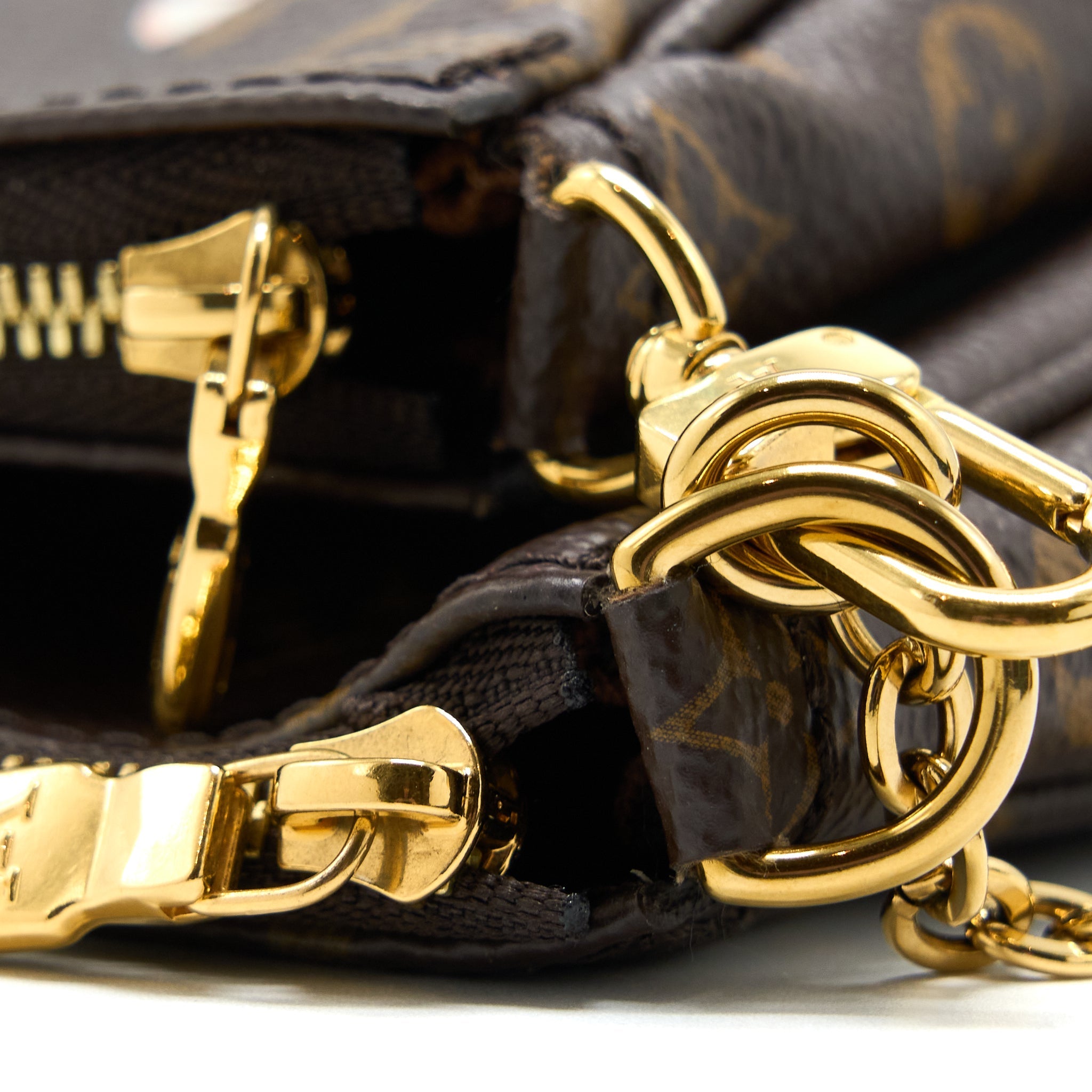 LOUIS VUITTON MULTI POCHETTE LIMITED EDITION MONOGRAM CANVAS MULTICOLOUR GHW