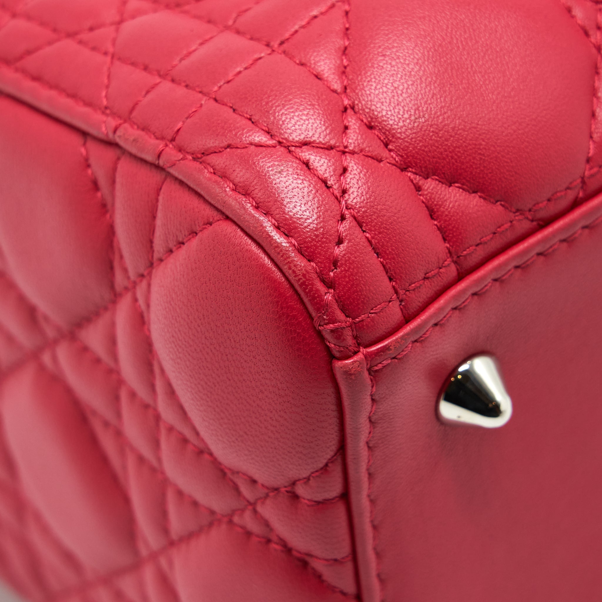 DIOR MEDIUM LADY DIOR LAMBSKIN PINK SHW
