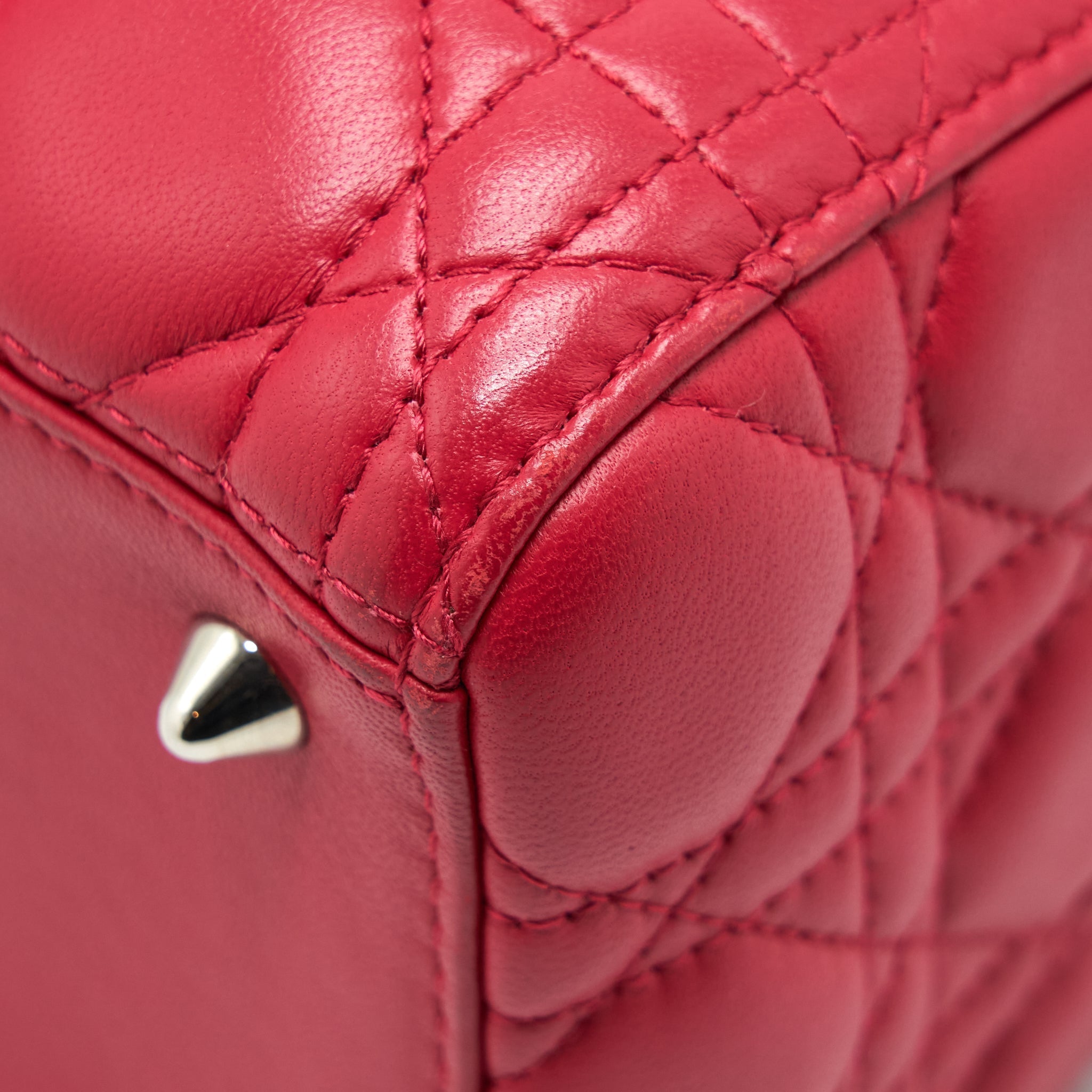 DIOR MEDIUM LADY DIOR LAMBSKIN PINK SHW