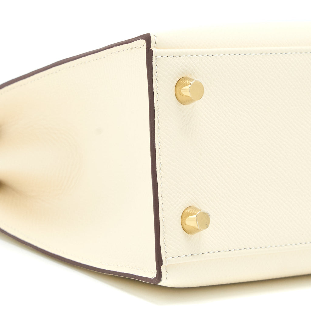 HERMES KELLY 25 EPSOM NATA GHW