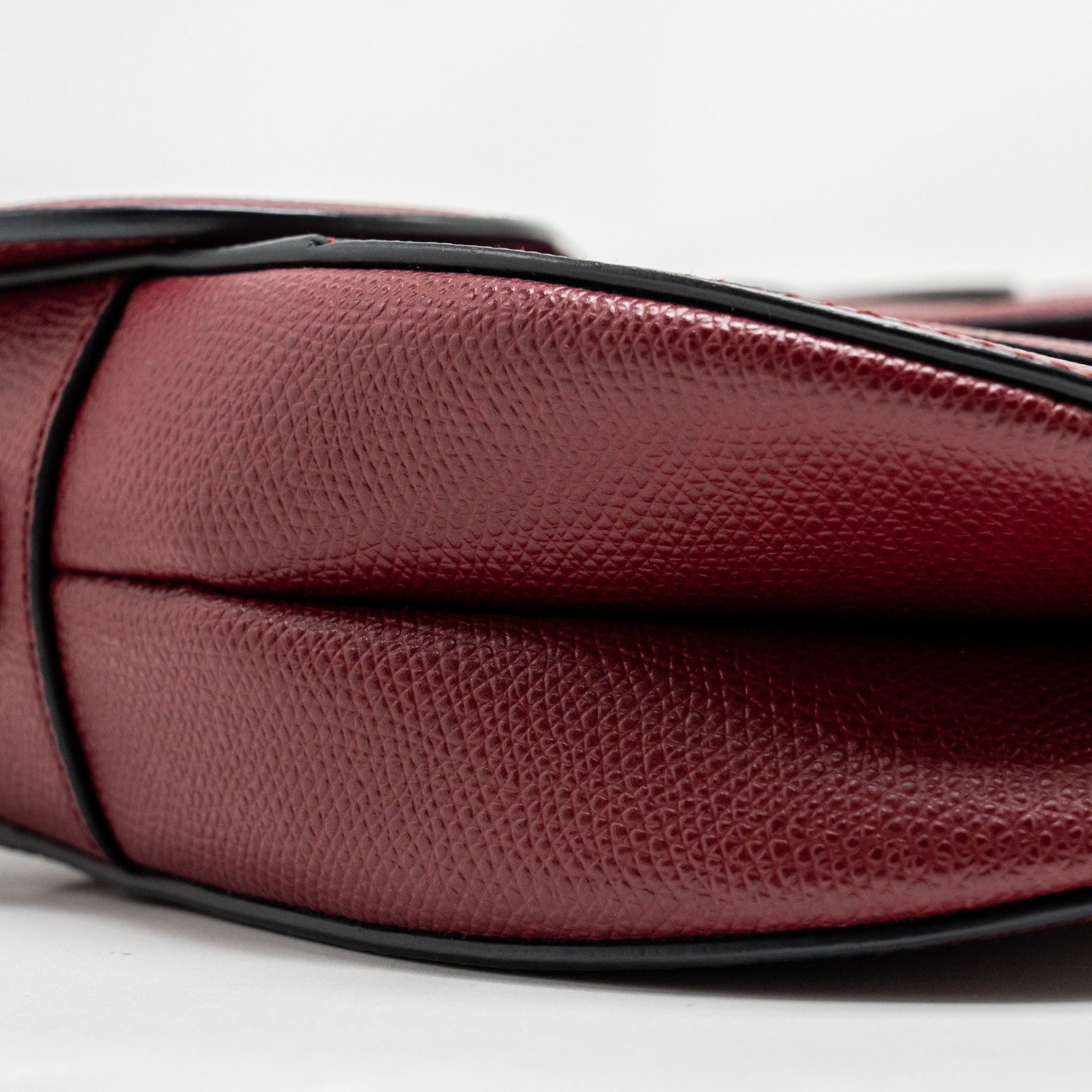 DIOR MEDIUM SADDLE BAG CALFSKIN RED GHW