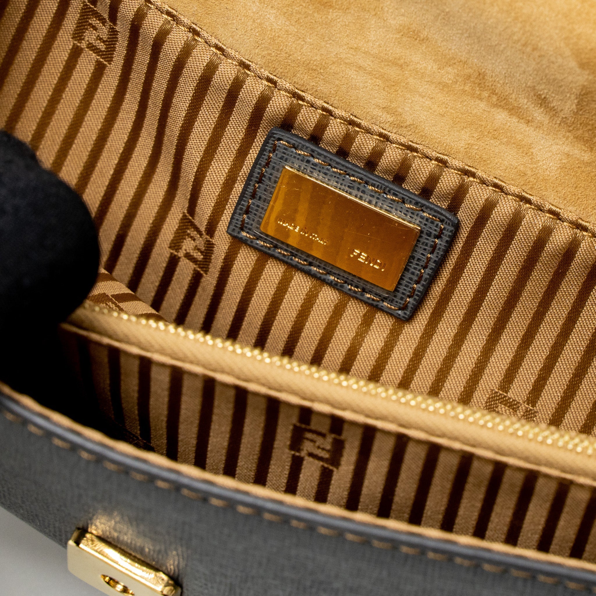 FENDI FLAP CLUTCH CALFSKIN ORANGE/MULTICOLOUR GHW