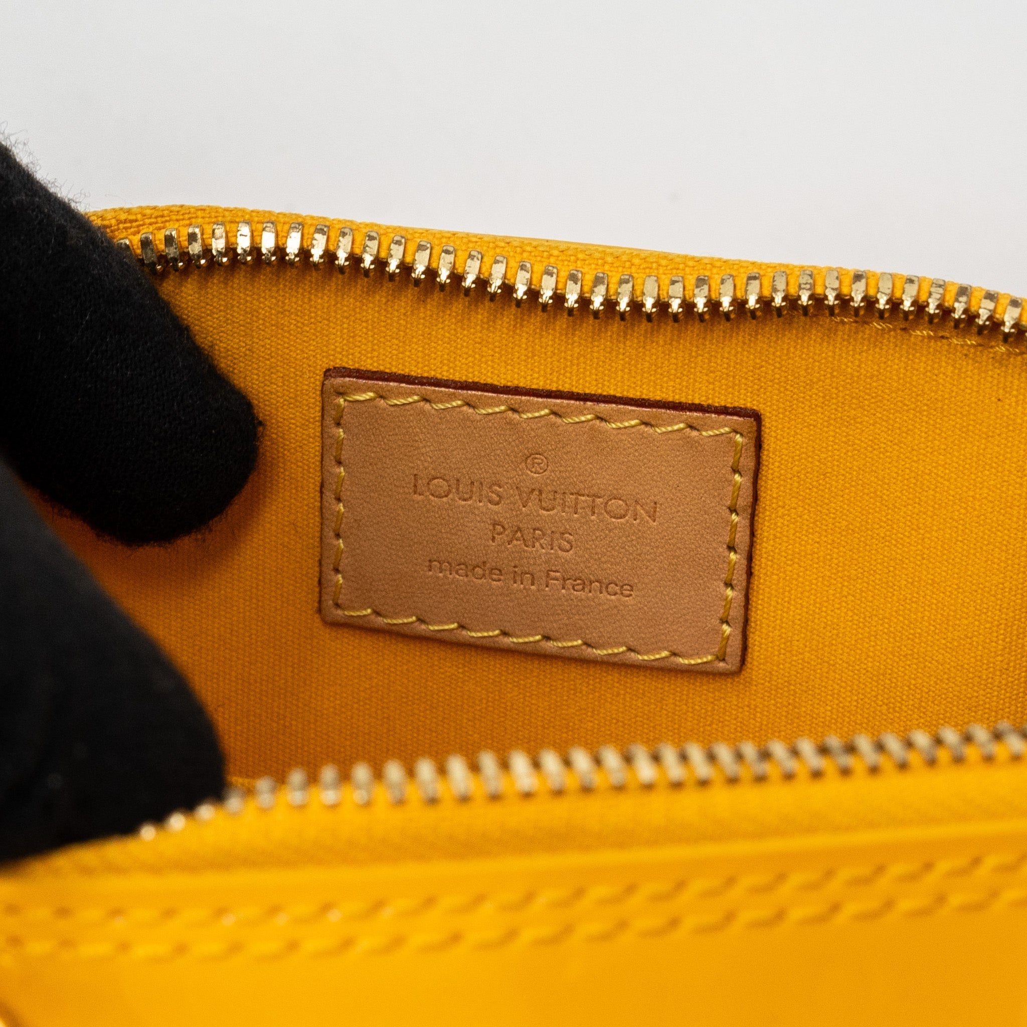 LOUIS VUITTON ALMA BB PATENT YELLOW LGHW