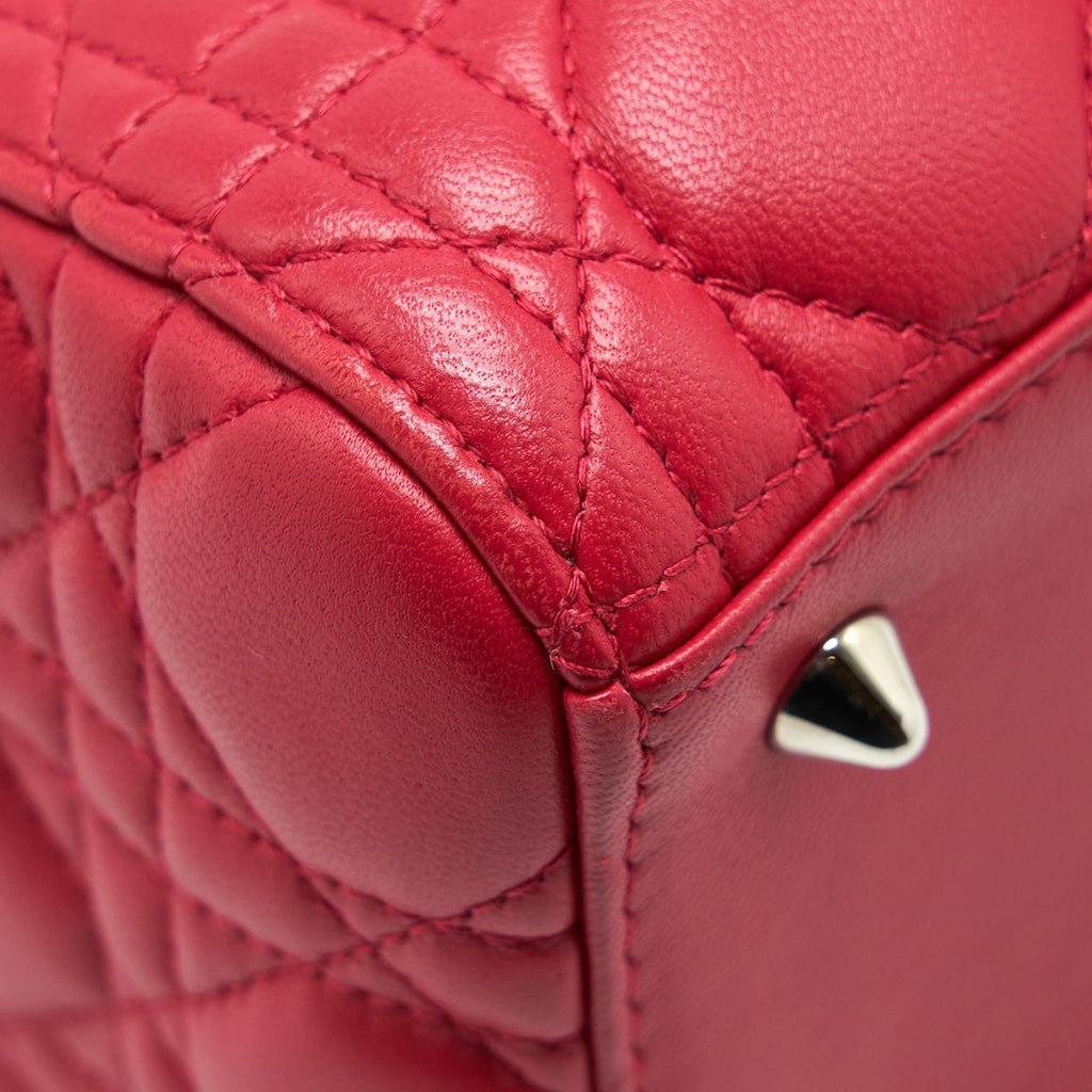 DIOR MEDIUM LADY DIOR LAMBSKIN PINK SHW