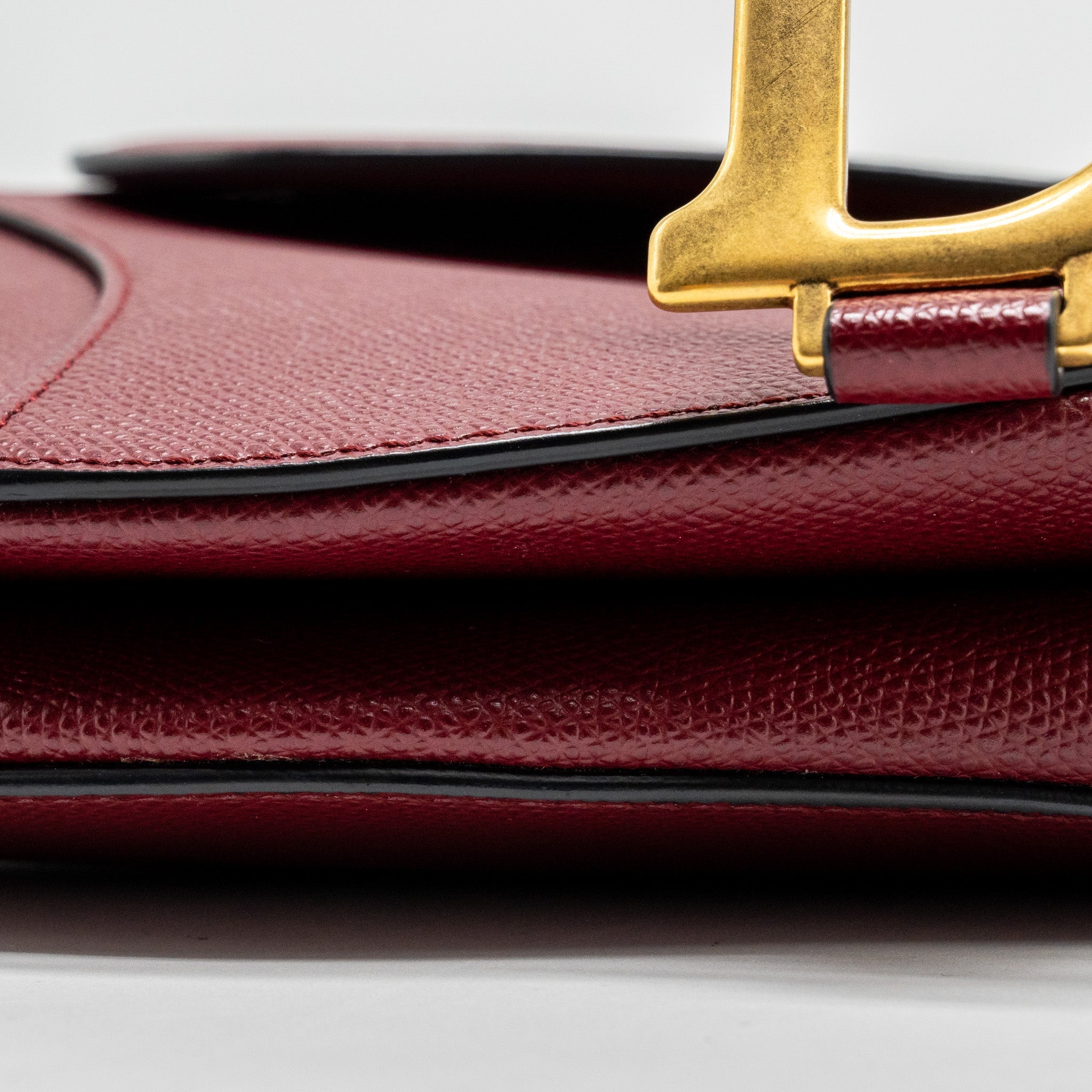 DIOR MEDIUM SADDLE BAG CALFSKIN RED GHW