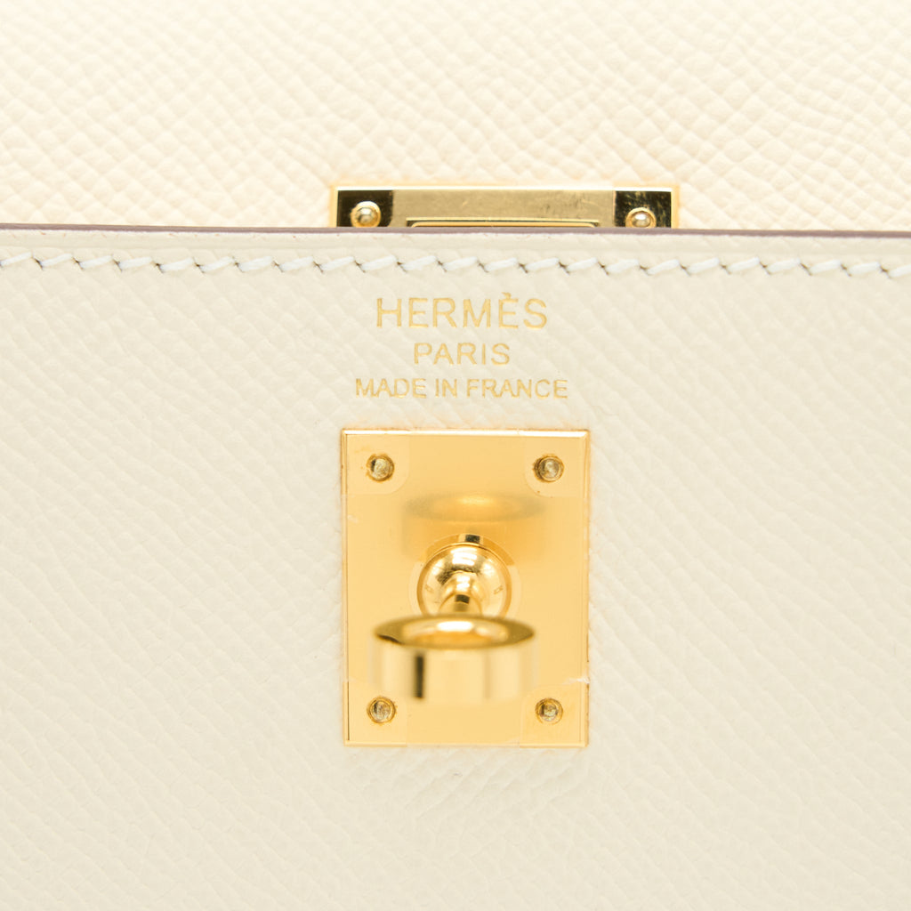 HERMES KELLY 25 EPSOM NATA GHW
