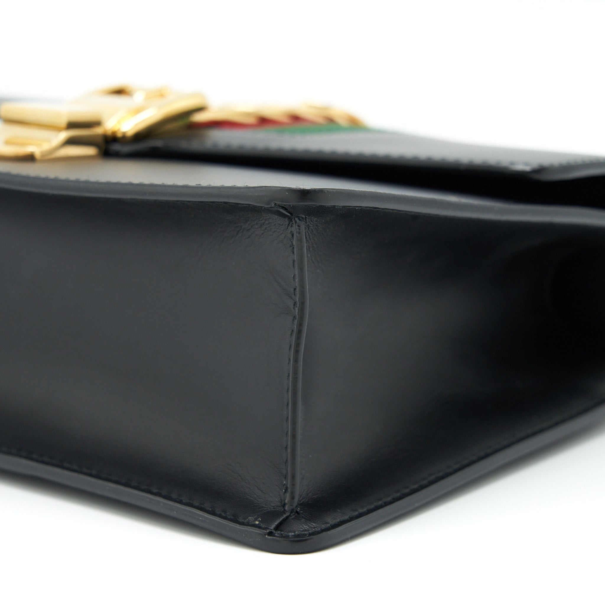 GUCCI SMALL SYLVIE SHOULDER BAG BLACK GHW