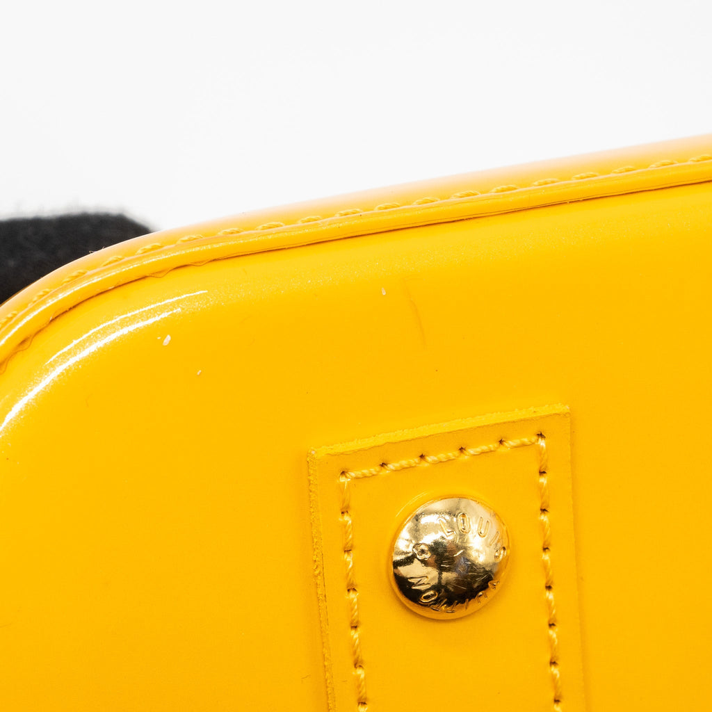 LOUIS VUITTON ALMA BB PATENT YELLOW LGHW