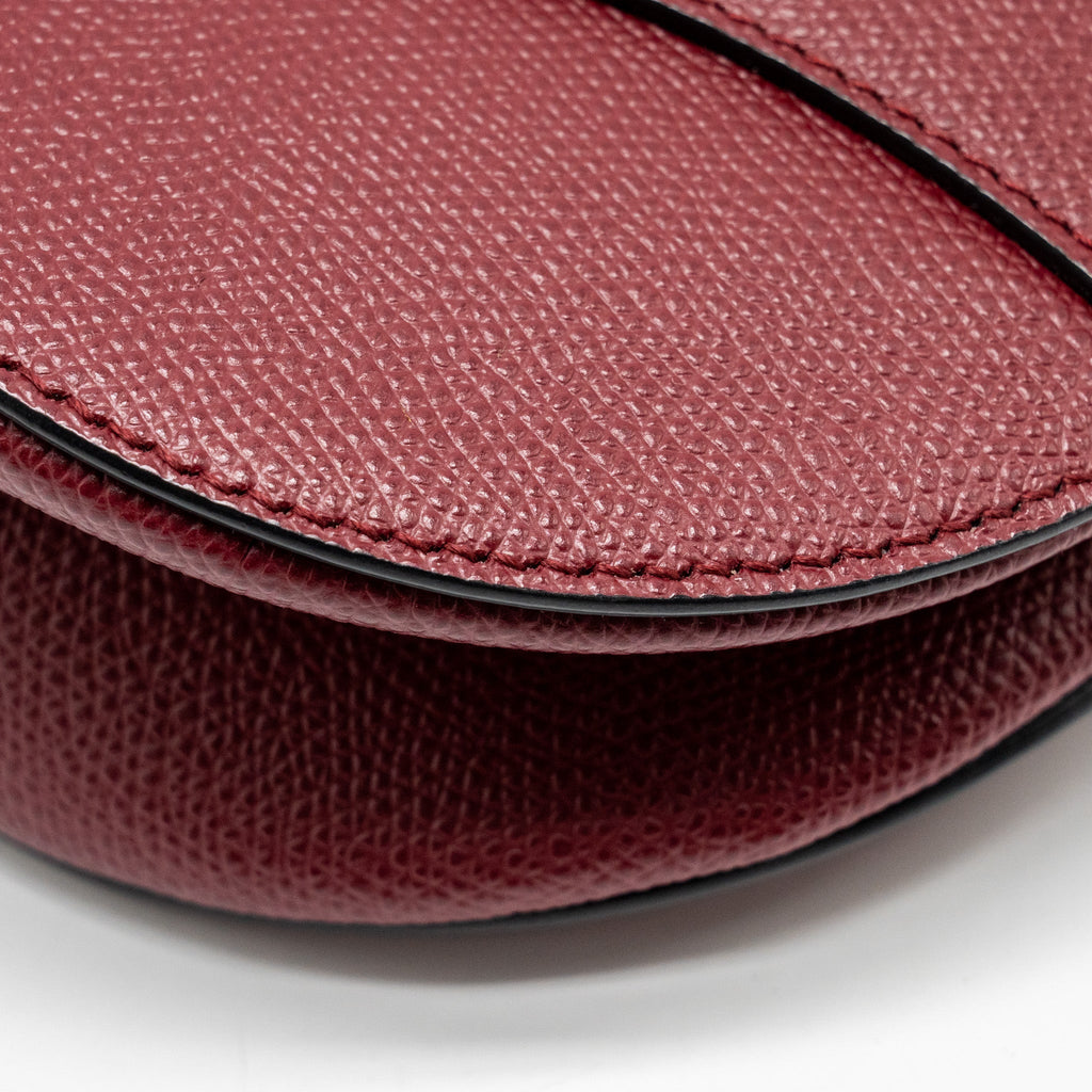 DIOR MEDIUM SADDLE BAG CALFSKIN RED GHW