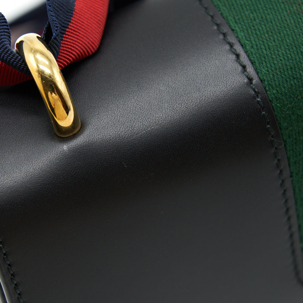 GUCCI SMALL SYLVIE SHOULDER BAG BLACK GHW