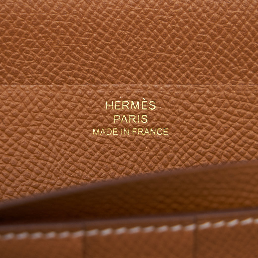 HERMES BEARN WALLET EPSOM GOLD GHW