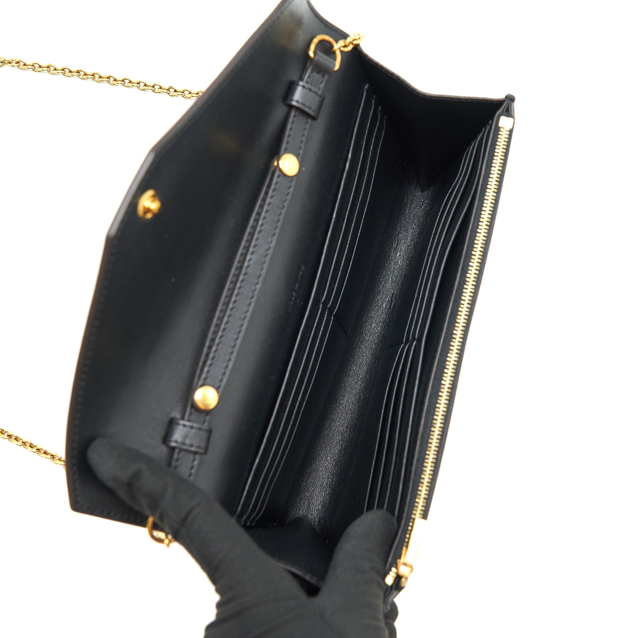 CELINE POCKET ENVELOPE WALLET ON CHAIN MULTI-COLOUR