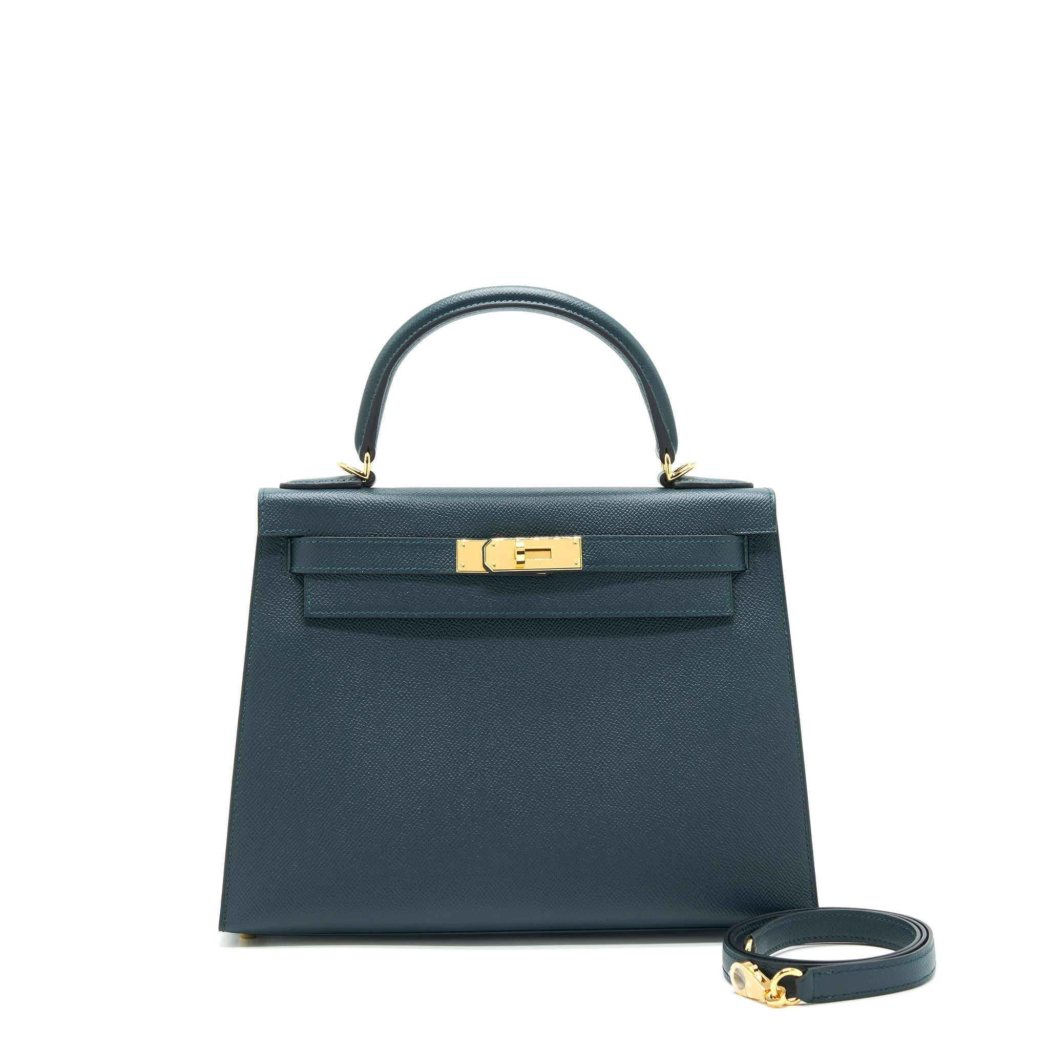 HERMES KELLY 28 SELLIER 6O VERT CYPRES GHW