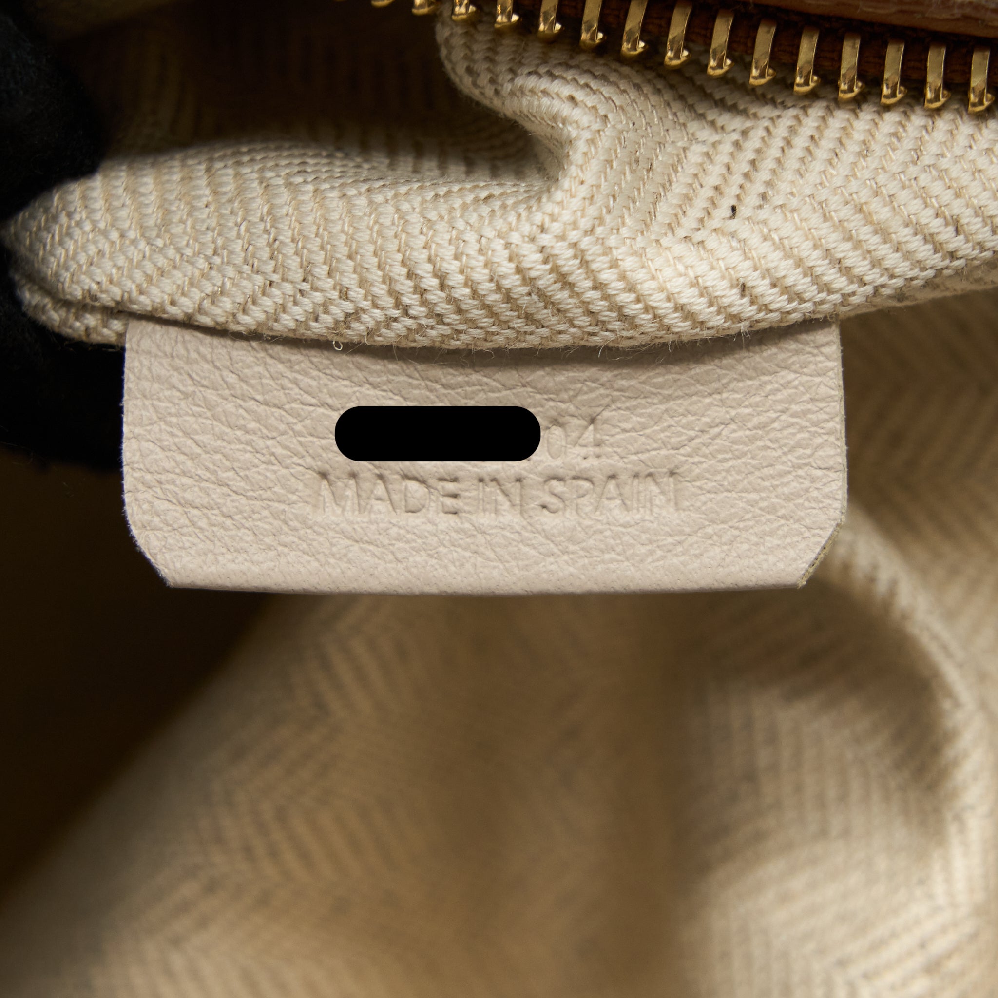 LOEWE SMALL CUBI BAG IN ANAGRAM JACQUARD/CALFSKIN ECRU/TAN GHW