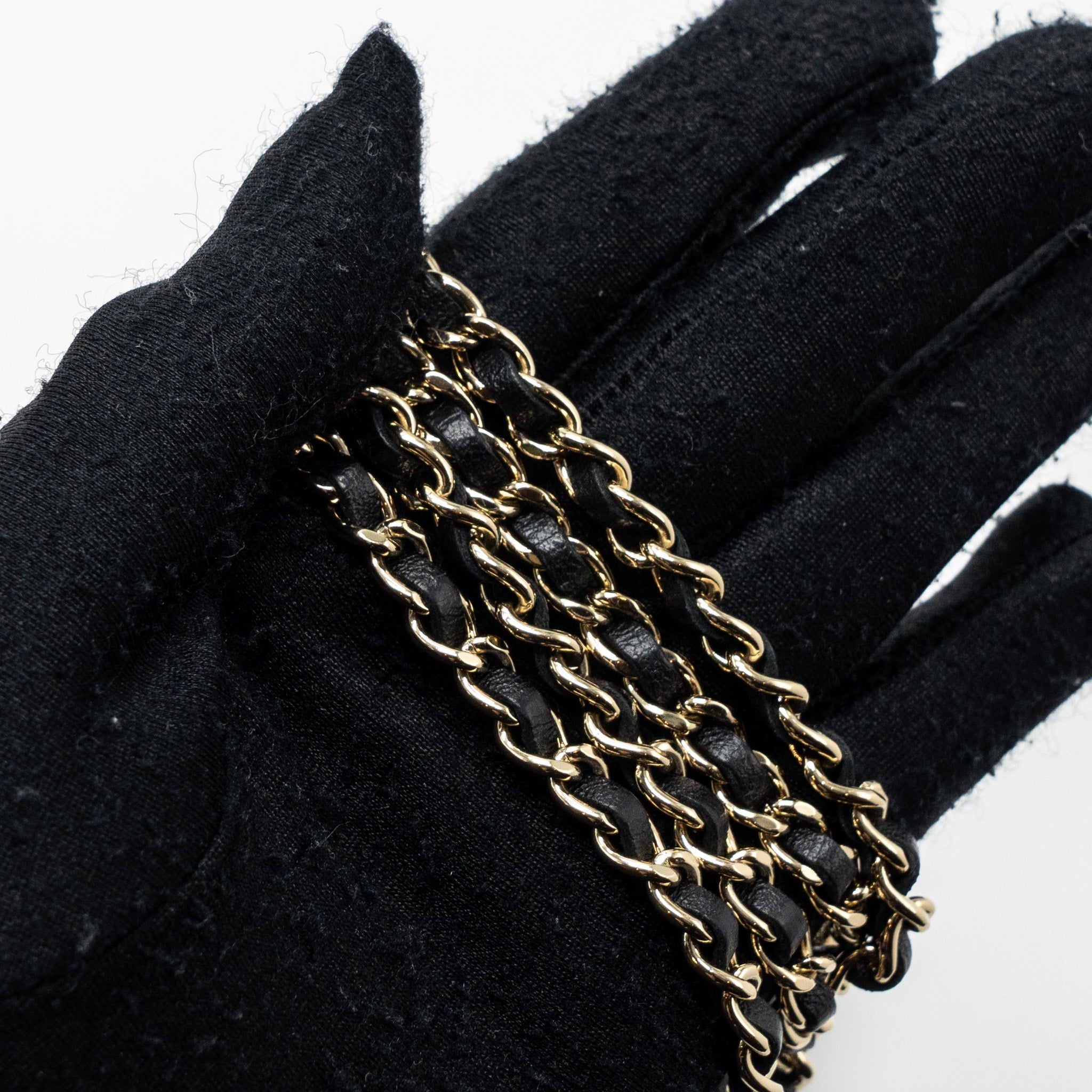 CHANEL SUPER MINI BUCKET BAG BLACK DENIM LGHW