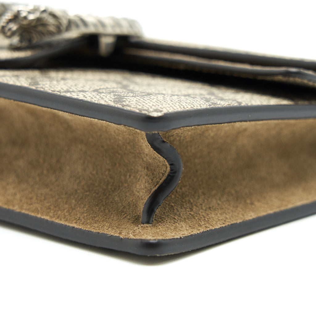 GUCCI DIONYSUS GG SUPREME SUPER MINI CROSSBODY BAG BEIGE
