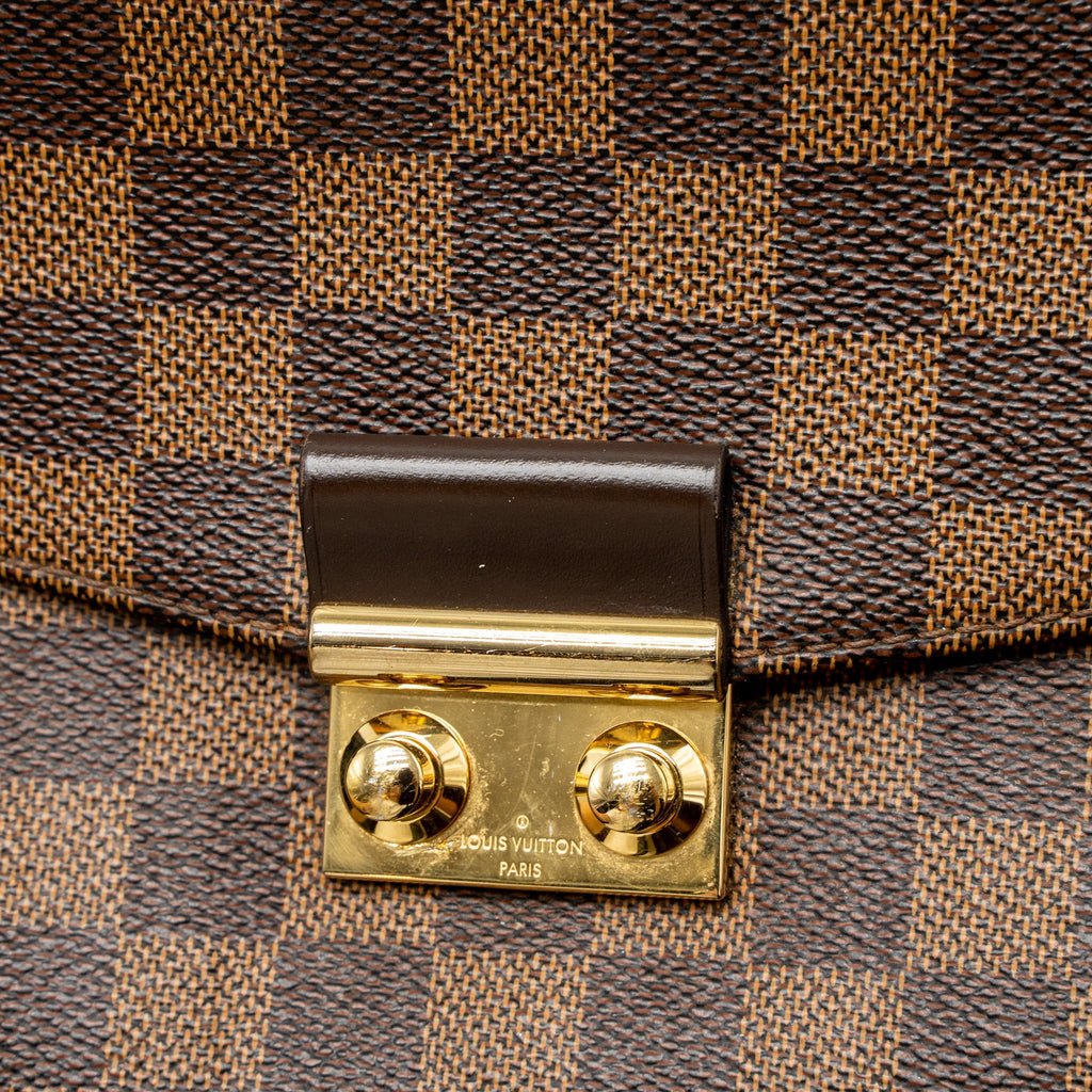 LOUIS VUITTON CROISETTE DAMIER EBENE CANVAS GHW