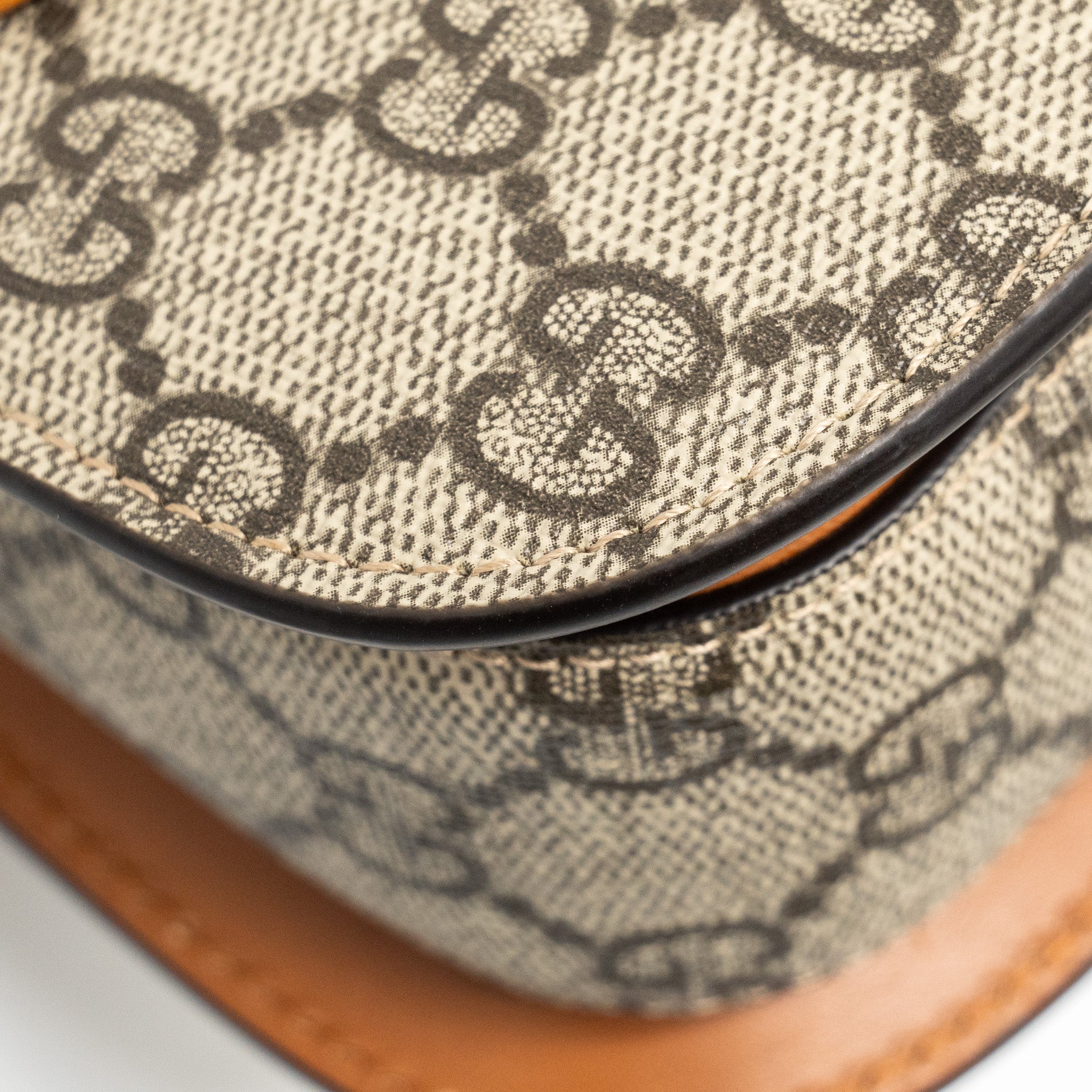 GUCCI BAMBOO 1947 MINI BELT BAG GG SUPREME CANVAS/LEATHER SHW
