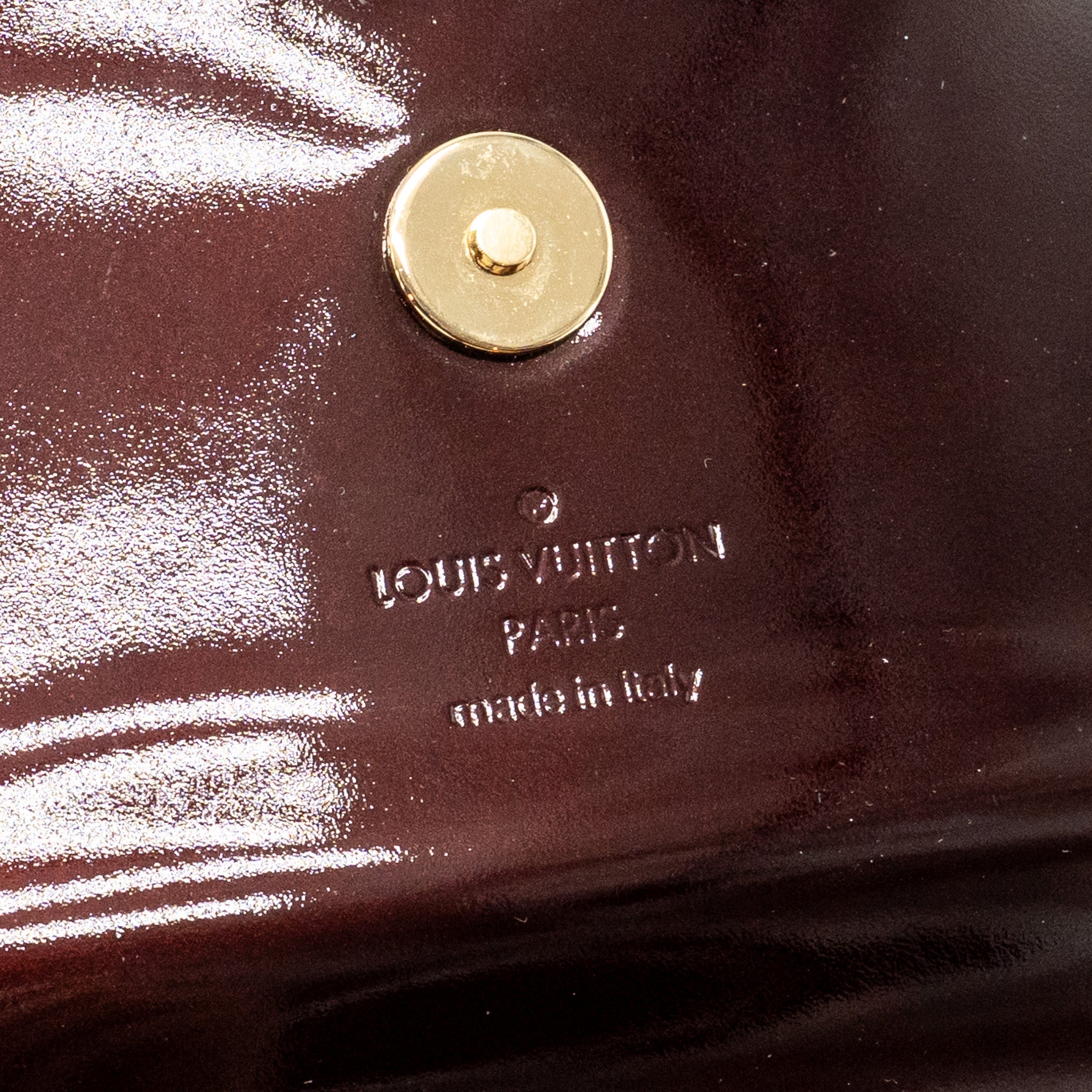 LOUIS VUITTON SOBE CLUTCH PATENT LEATHER DARK PURPLE GHW