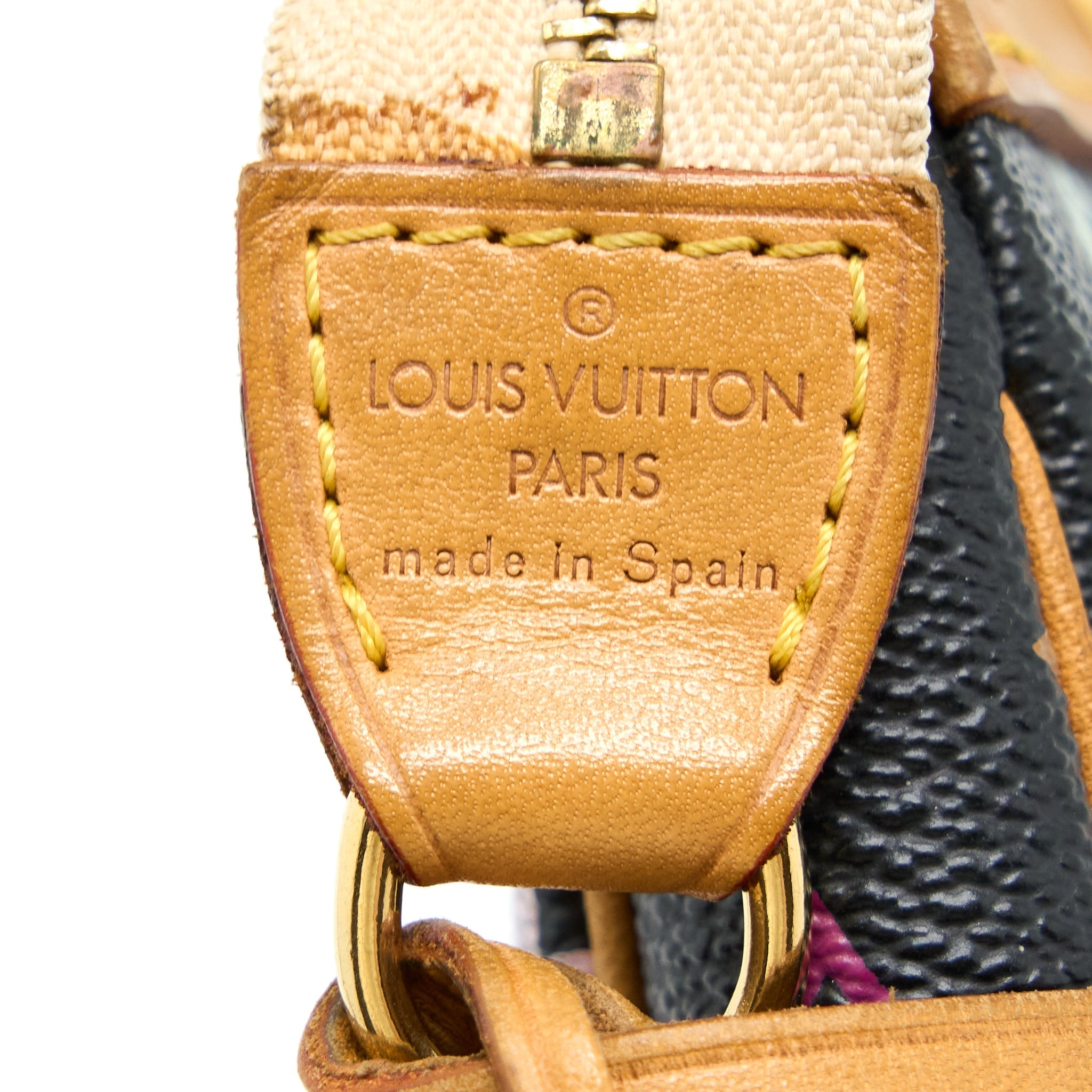 LOUIS VUITTON VINTAGE POCHETTE ACCESSORIES MONOGRAM CANVAS BLACK/MULTICOLOUR GHW