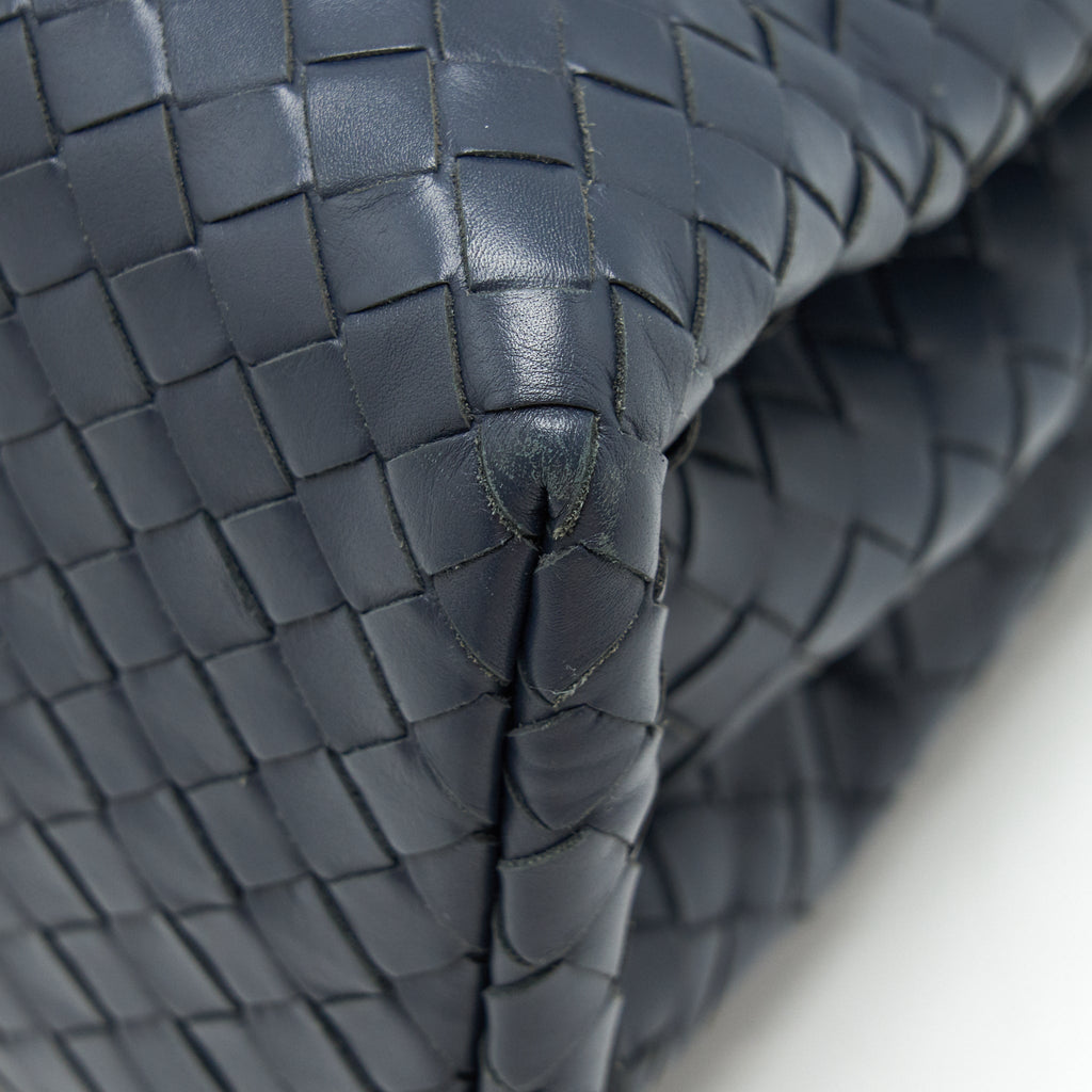 BOTTEGA VENETA MINI ROMA BLUE CALFSKIN BAG