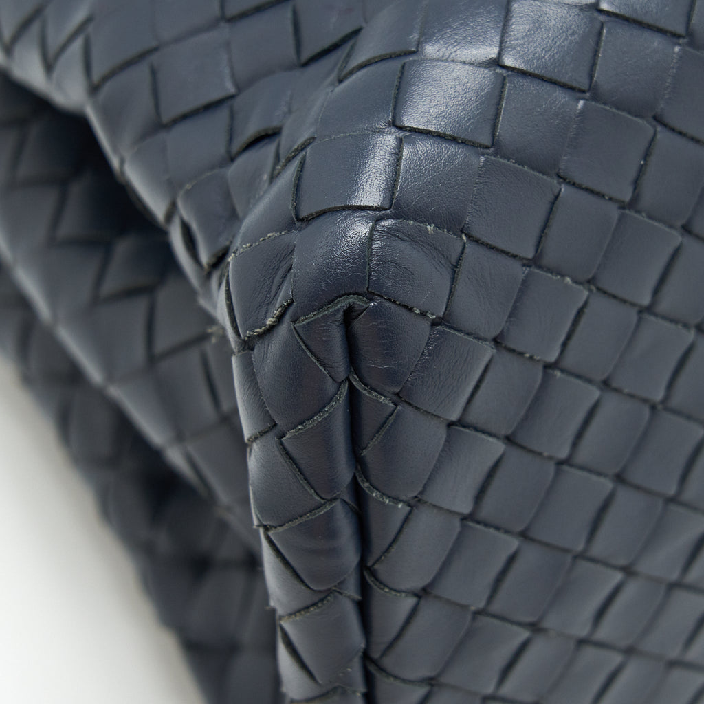 BOTTEGA VENETA MINI ROMA BLUE CALFSKIN BAG