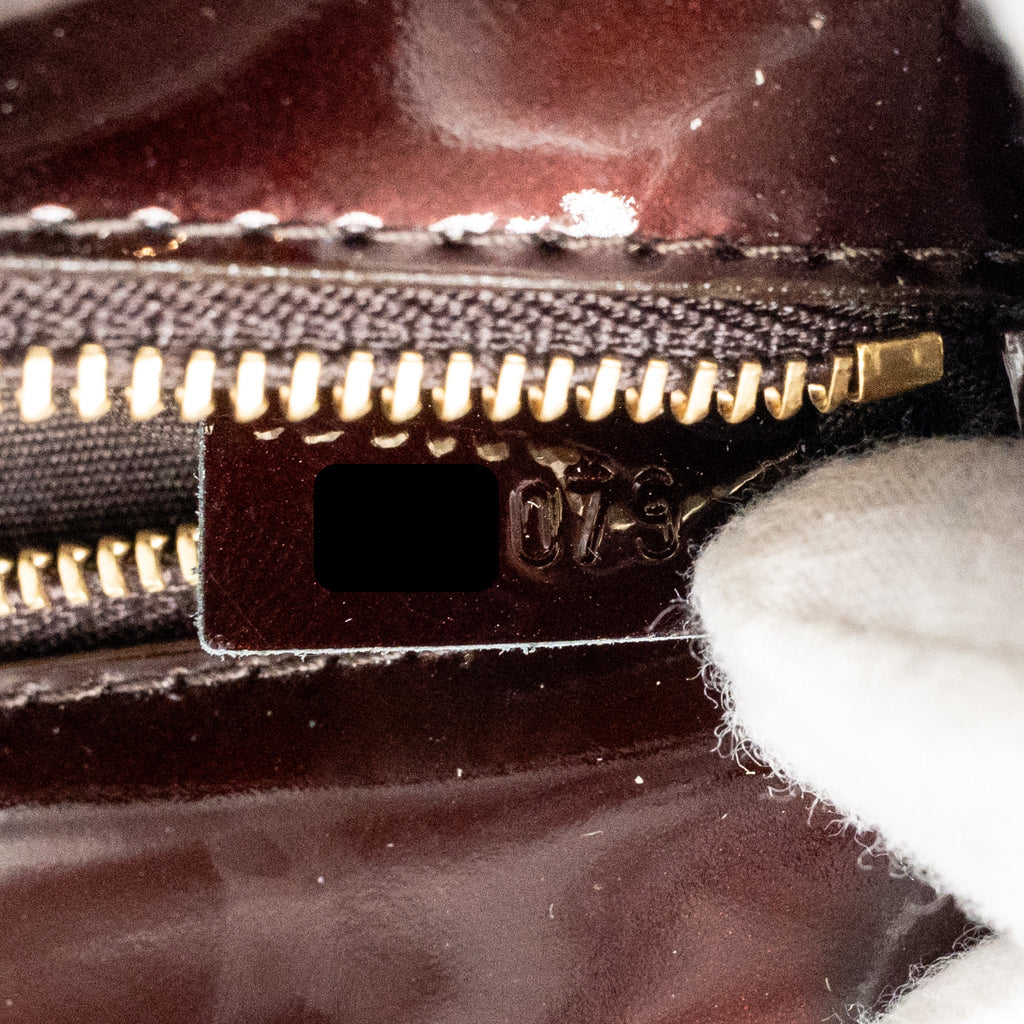 LOUIS VUITTON SOBE CLUTCH PATENT LEATHER DARK PURPLE GHW