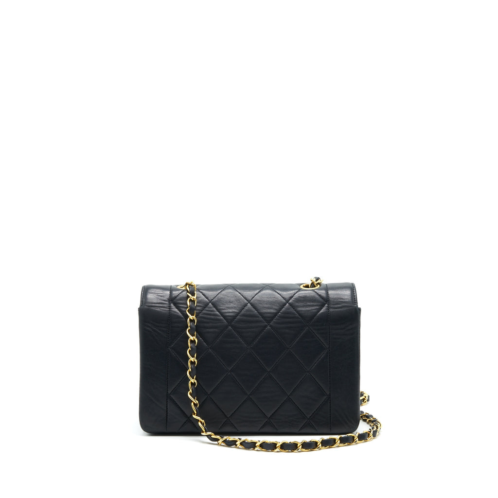 CHANEL DIANA SMALL FLAP BLACK WITH 24K HARDWARE