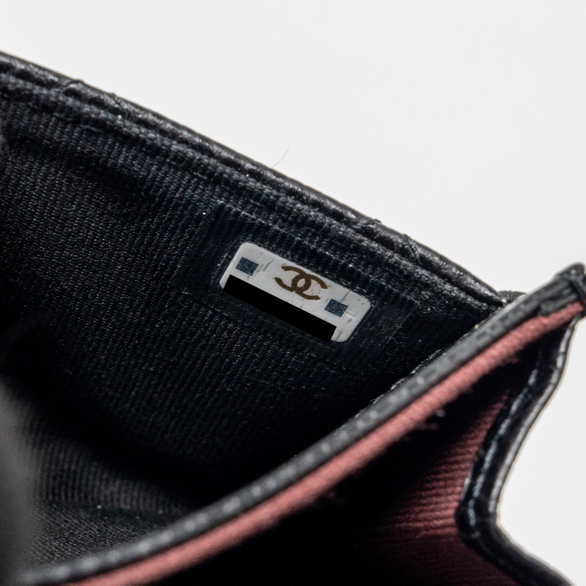 CHANEL CLASSIC FLAP CARD HOLDER CAVIAR BLACK GHW (MICROCHIP)