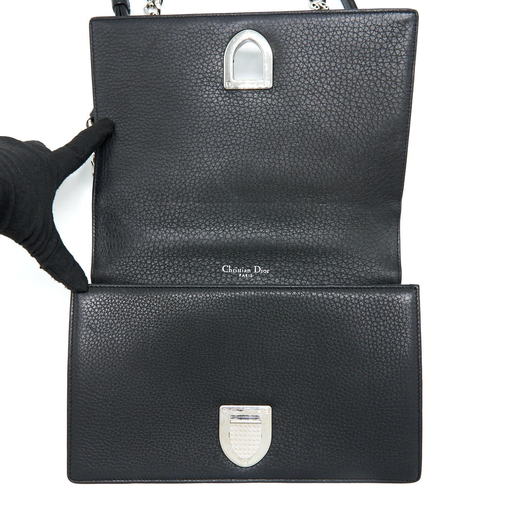 DIOR MEDIUM DIORAMA CALFSKIN BLACK SHW