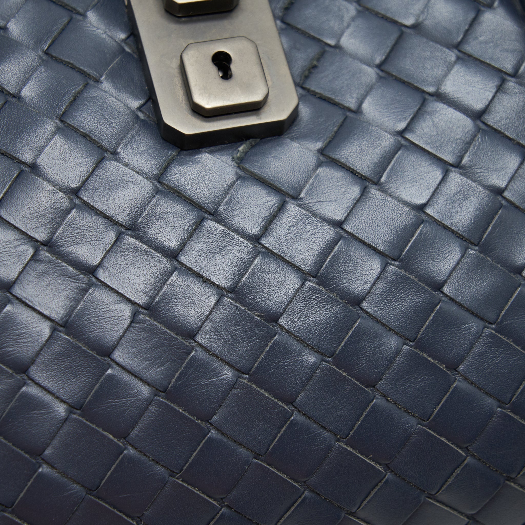 BOTTEGA VENETA MINI ROMA BLUE CALFSKIN BAG