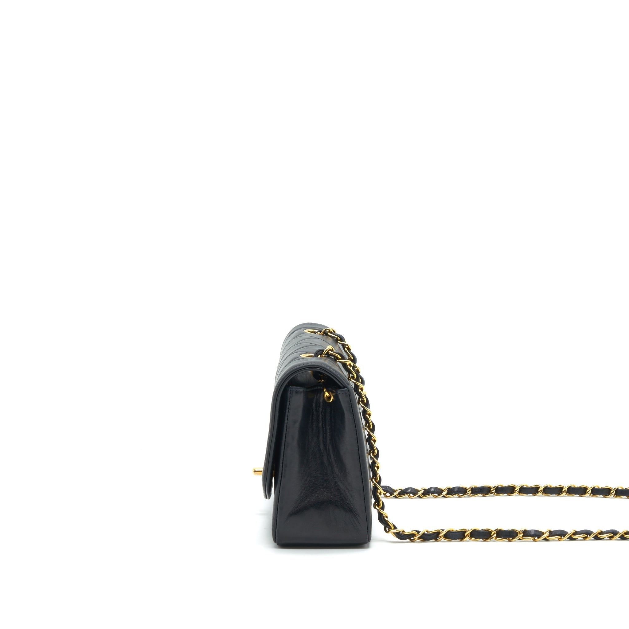 CHANEL DIANA SMALL FLAP BLACK WITH 24K HARDWARE