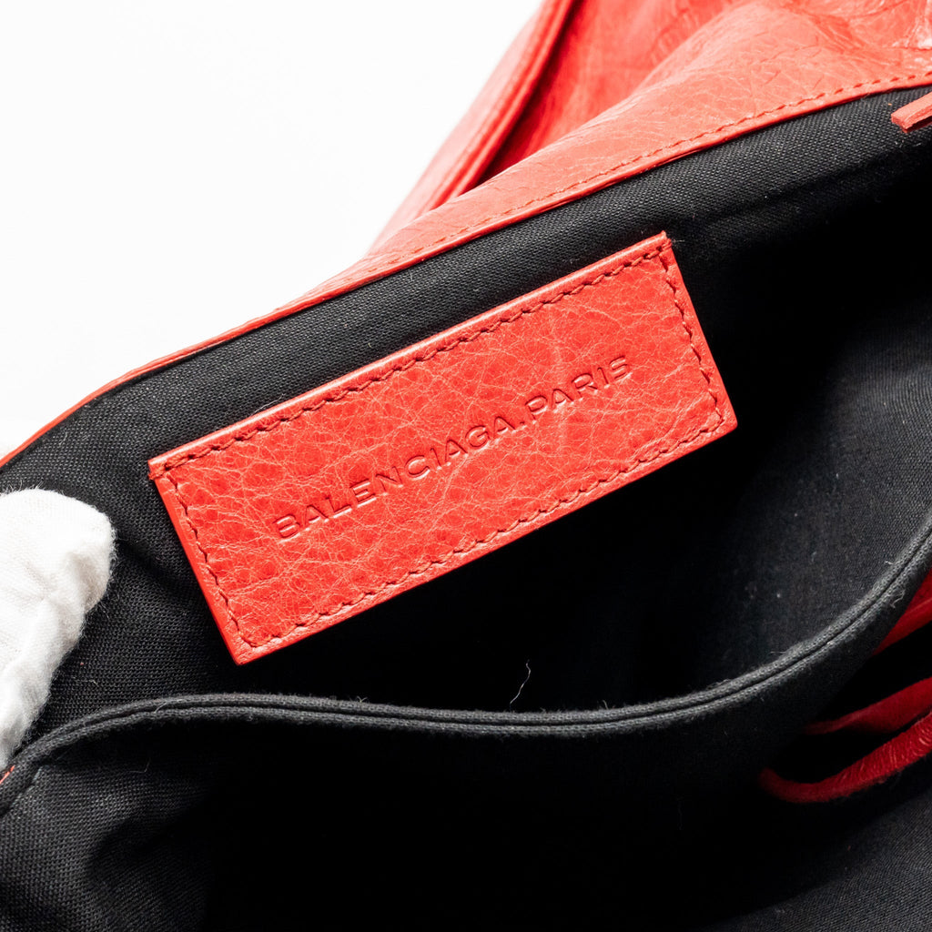 BALENCIAGA CITY FOLD CLUTCH LEATHER RED GHW
