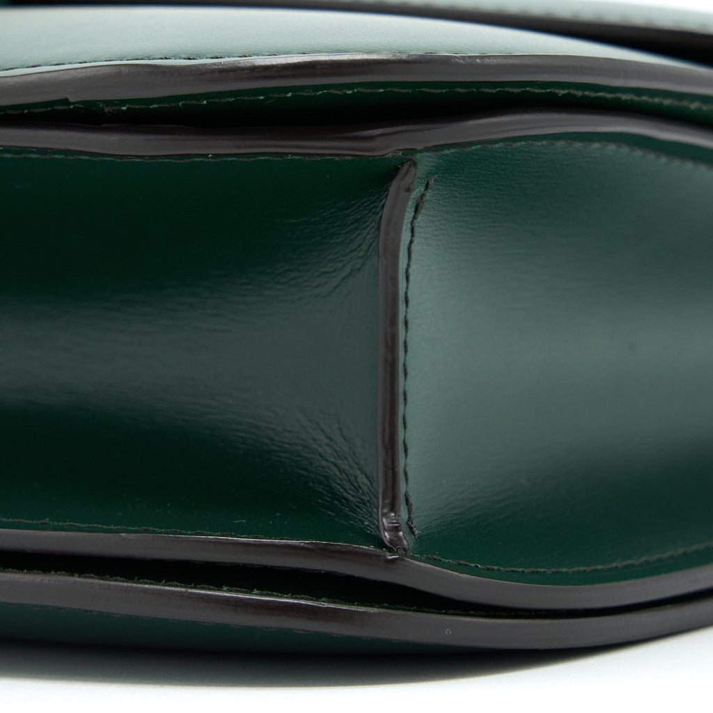 CELINE MEDIUM CLASSIC BOX BAG CALFSKIN GREEN GHW