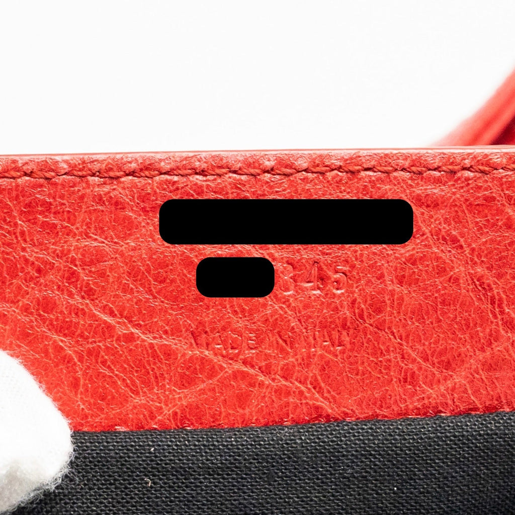 BALENCIAGA CITY FOLD CLUTCH LEATHER RED GHW