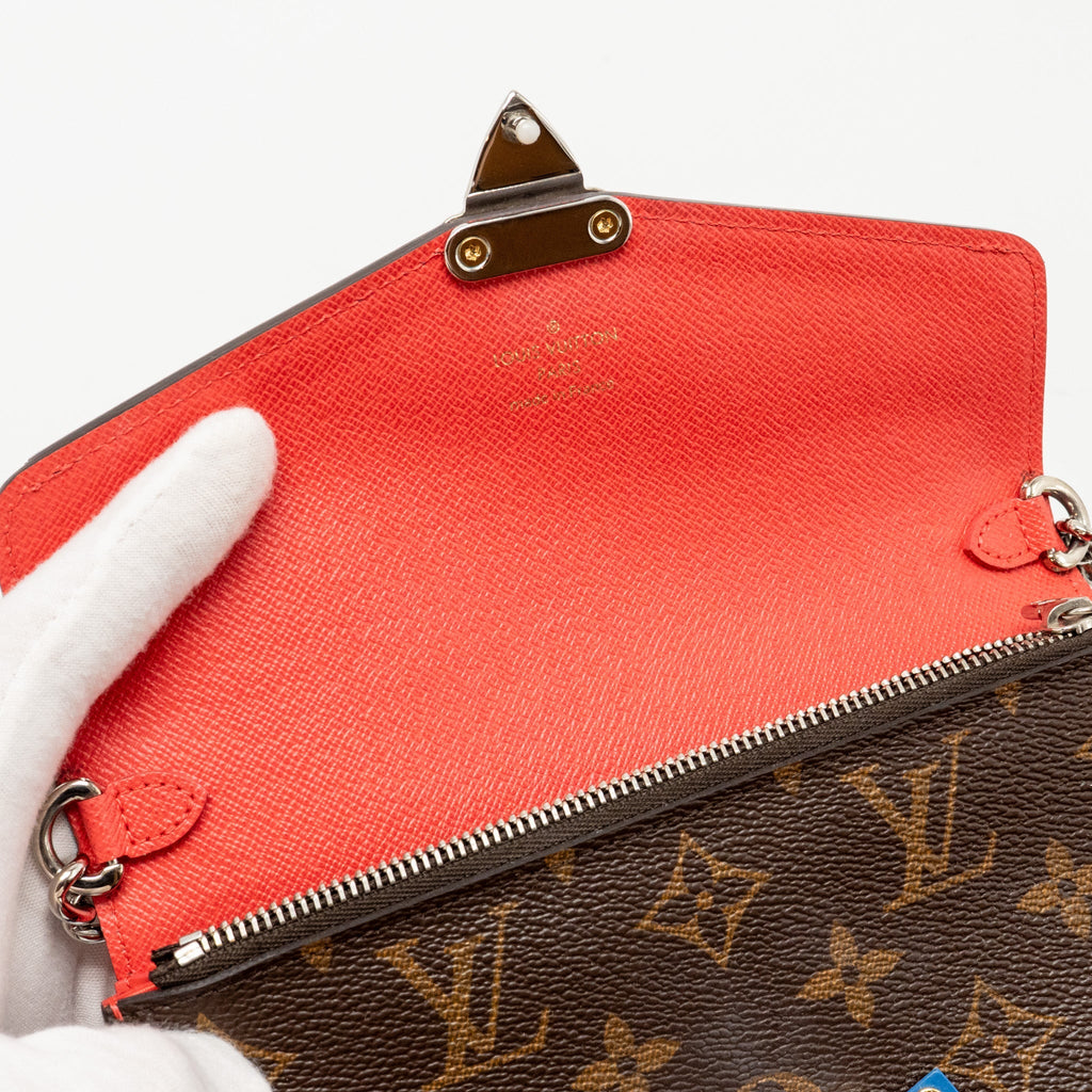 LOUIS VUITTON TOTEM CHAIN WALLET MONOGRAM CAVAS/CALFSKIN MULTICOLOUR WITH MULTICOLOUR HARDWARE