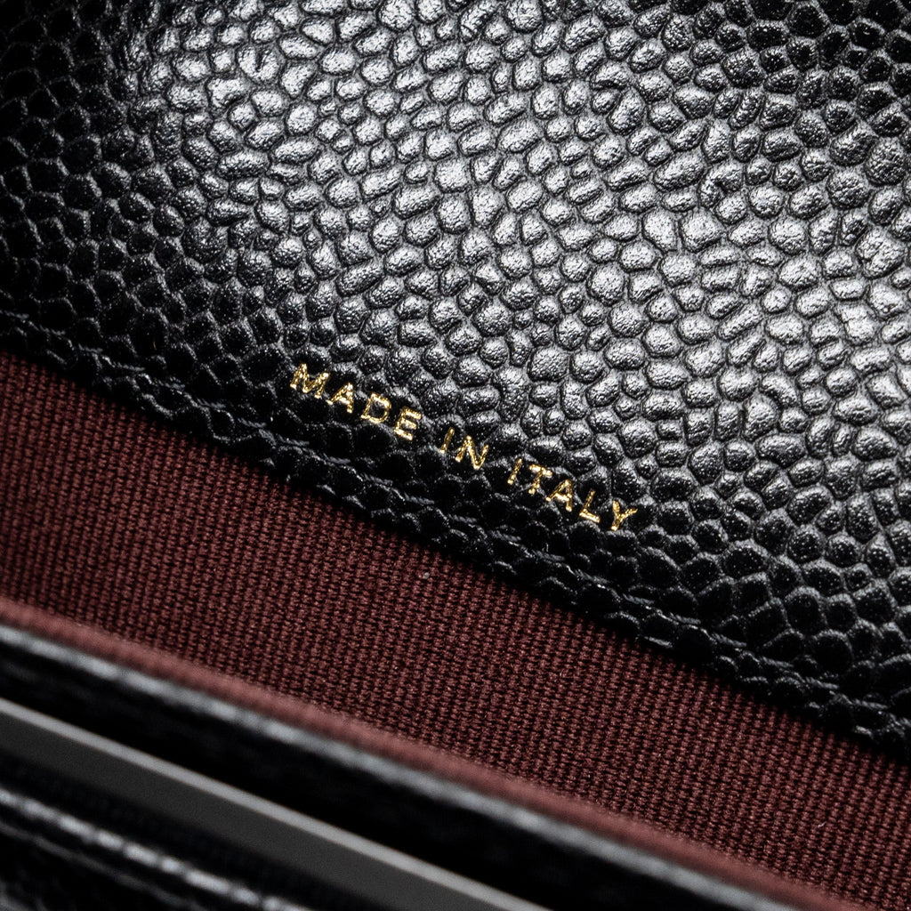 CHANEL CLASSIC FLAP CARD HOLDER CAVIAR BLACK GHW  (MICROCHIP)
