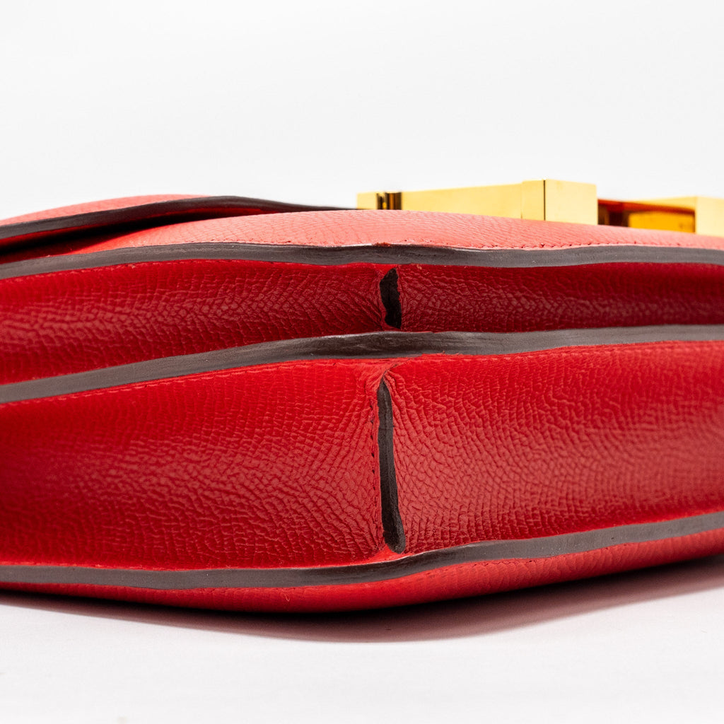 HERMES MINI CONSTANCE EPSOM Q5 ROUGE CASAQUE GHW
