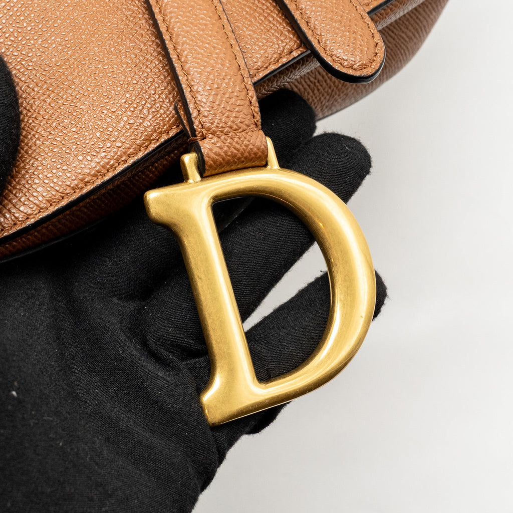 DIOR MEDIUM SADDLE BAG CALFSKIN CARAMEL GHW