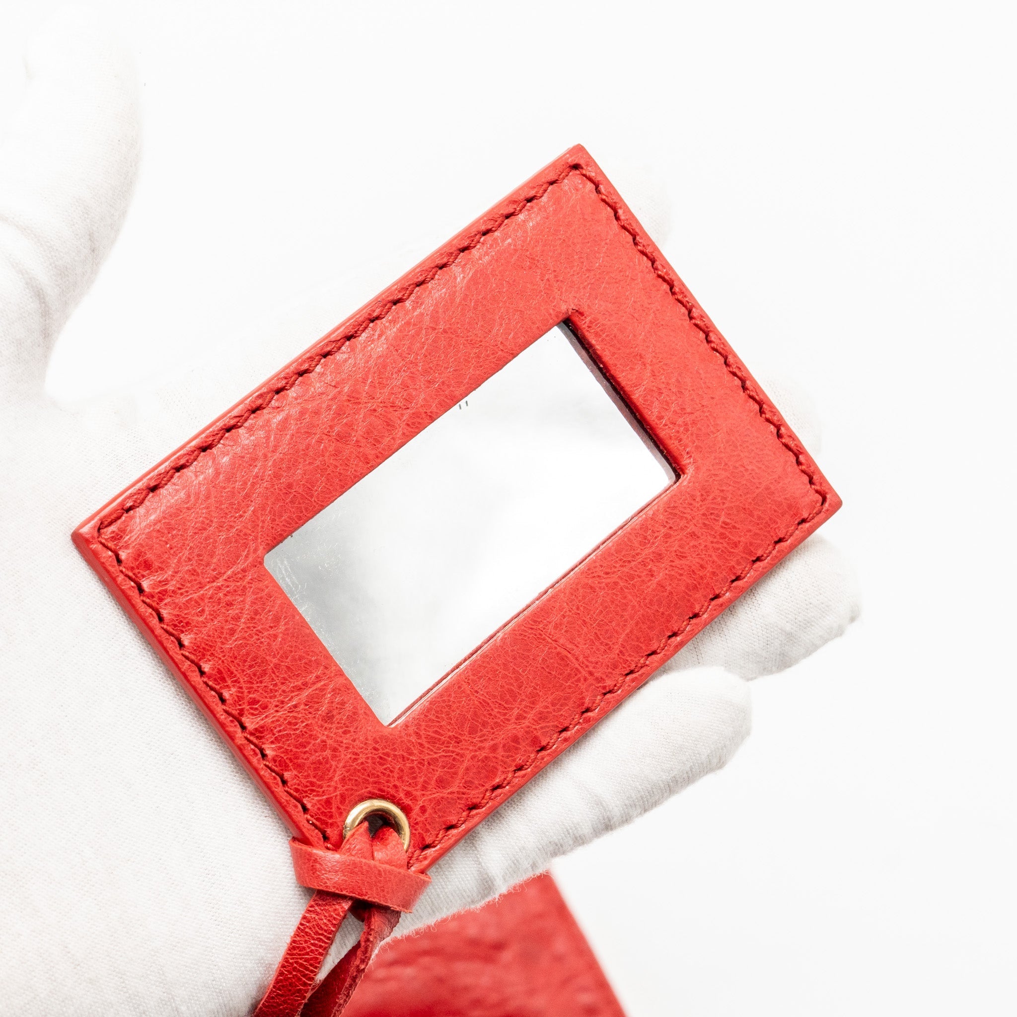 BALENCIAGA CITY FOLD CLUTCH LEATHER RED GHW