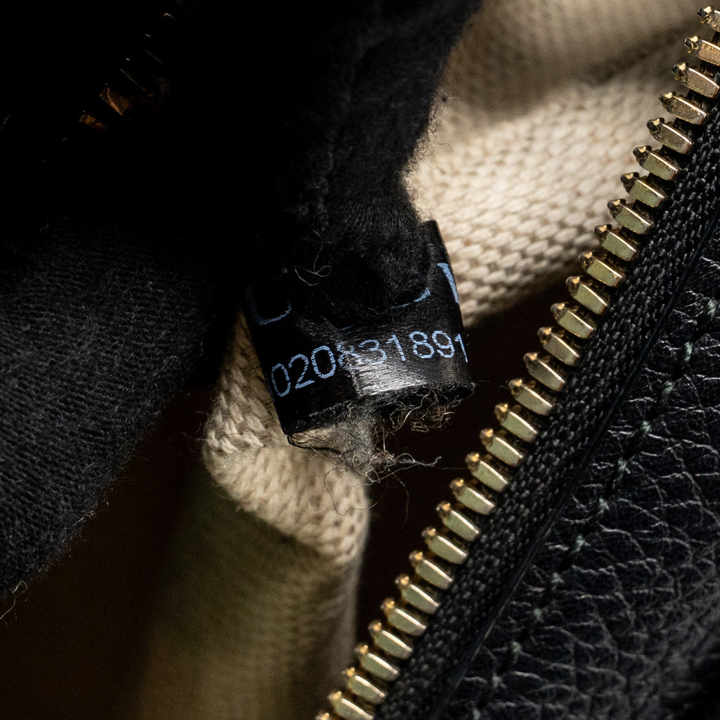 GUCCI SOHO DISCO CAMERA CROSSBODY BAG CALFSKIN BLACK LGHW